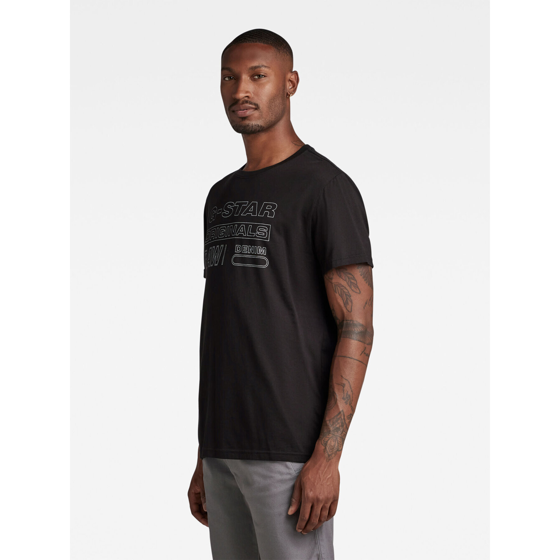 G-Star Raw T-Shirt D22775-C506-6484 Černá Regular Fit - Pepit.cz