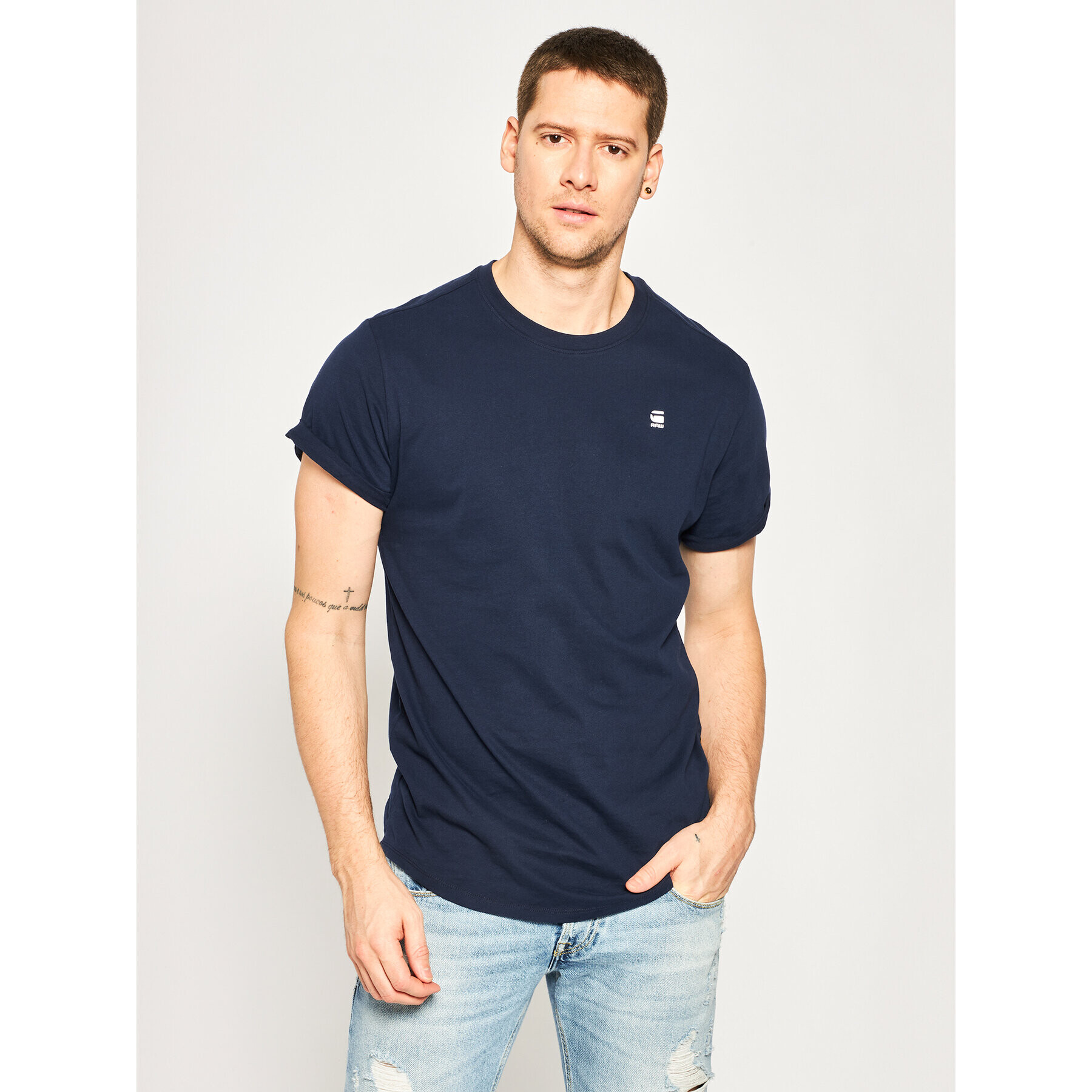 G-Star Raw T-Shirt Lash R T D16396-2653-B111 Tmavomodrá Regular Fit - Pepit.cz