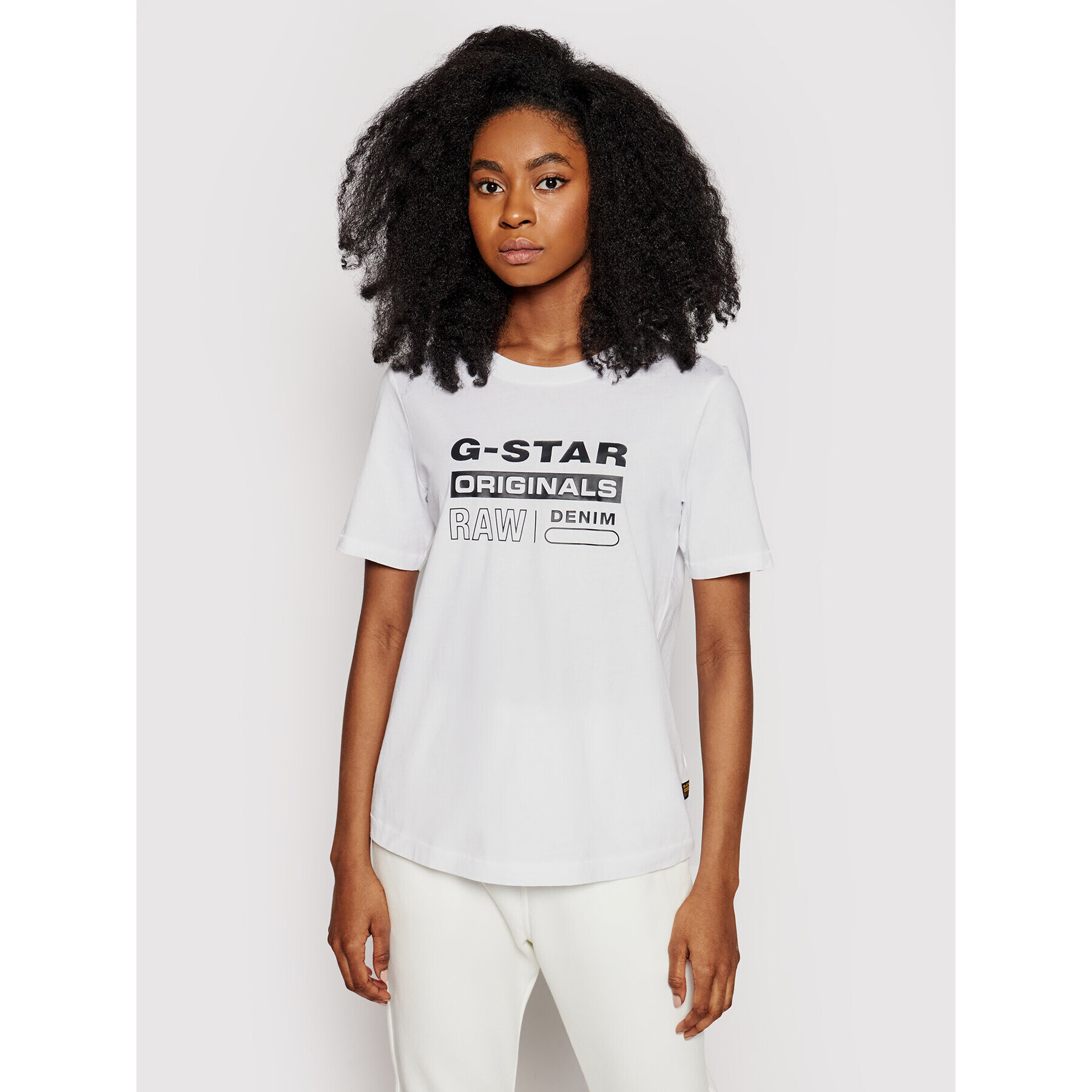 G-Star Raw T-Shirt Lyon D19953-4107-110 Bílá Regular Fit - Pepit.cz