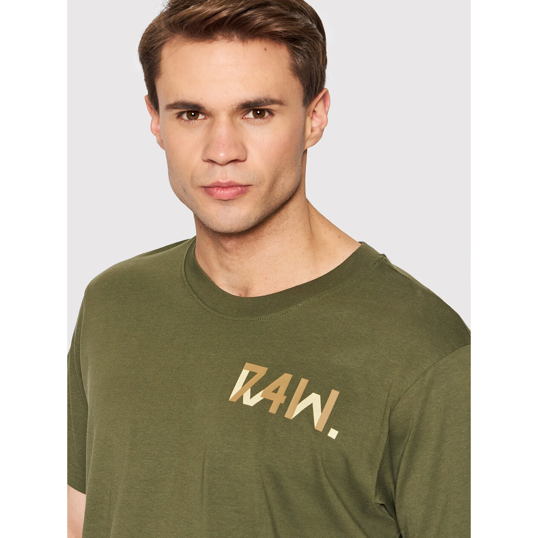 G-Star Raw T-Shirt Multiple 7411 D21222-336-B230 Zelená Regular Fit - Pepit.cz