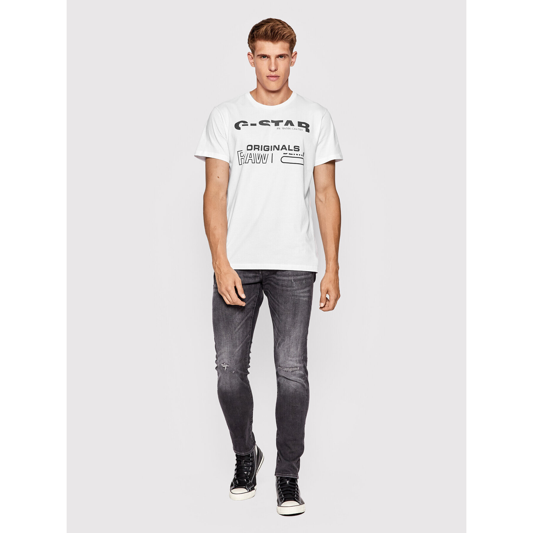 G-Star Raw T-Shirt Originals D21664-C506-110 Bílá Regular Fit - Pepit.cz