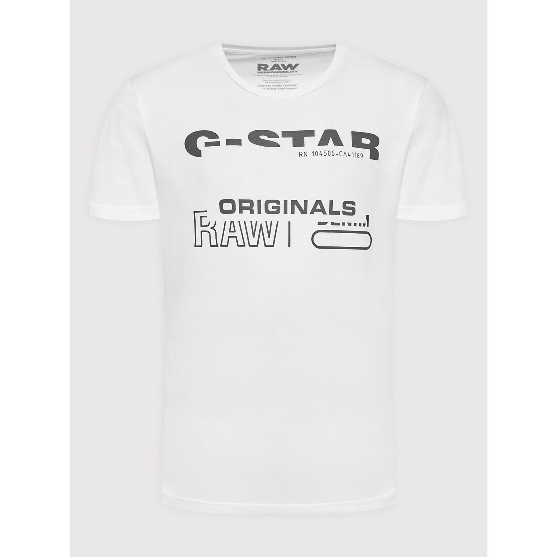 G-Star Raw T-Shirt Originals D21664-C506-110 Bílá Regular Fit - Pepit.cz