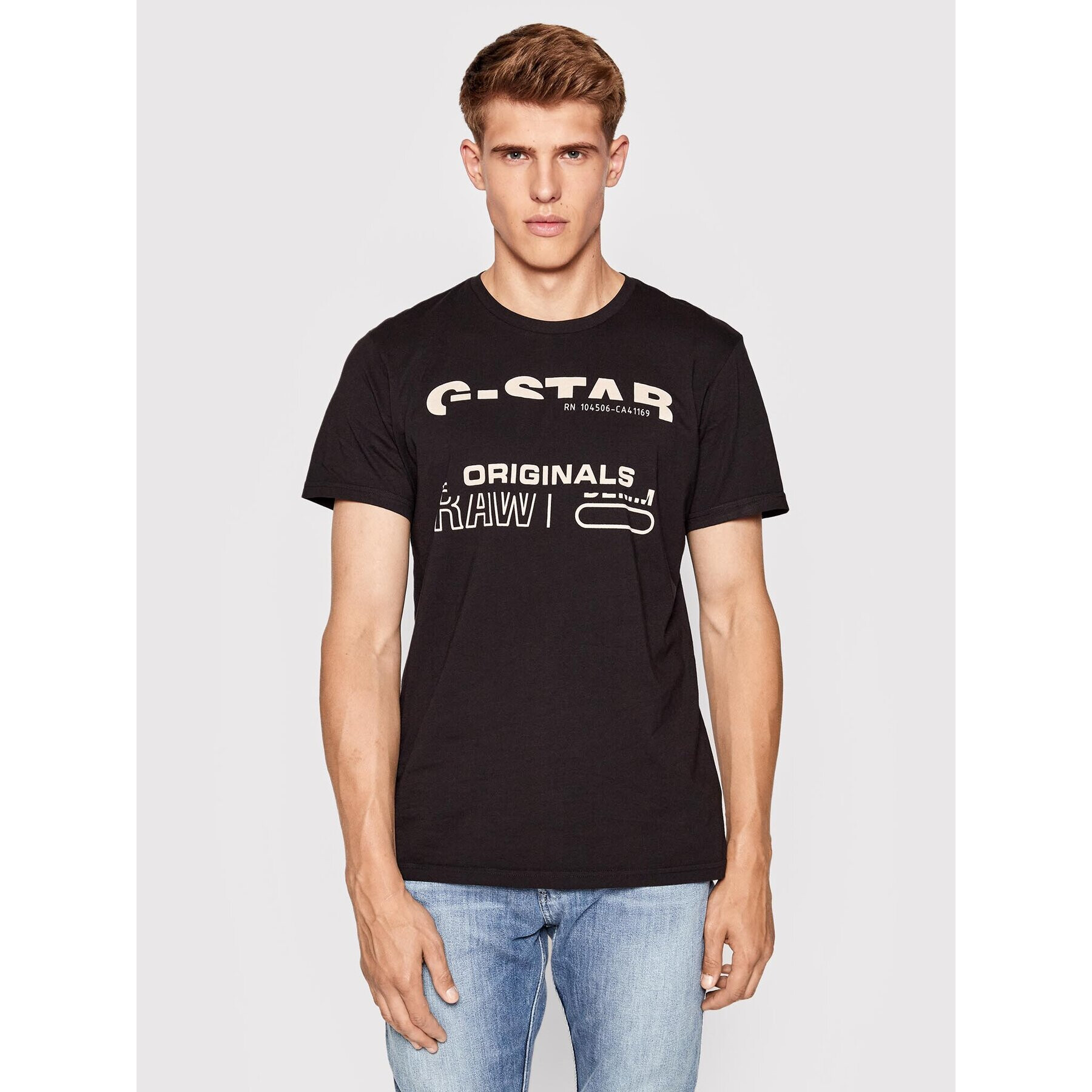 G-Star Raw T-Shirt Originals D21664-C506-6484 Černá Regular Fit - Pepit.cz