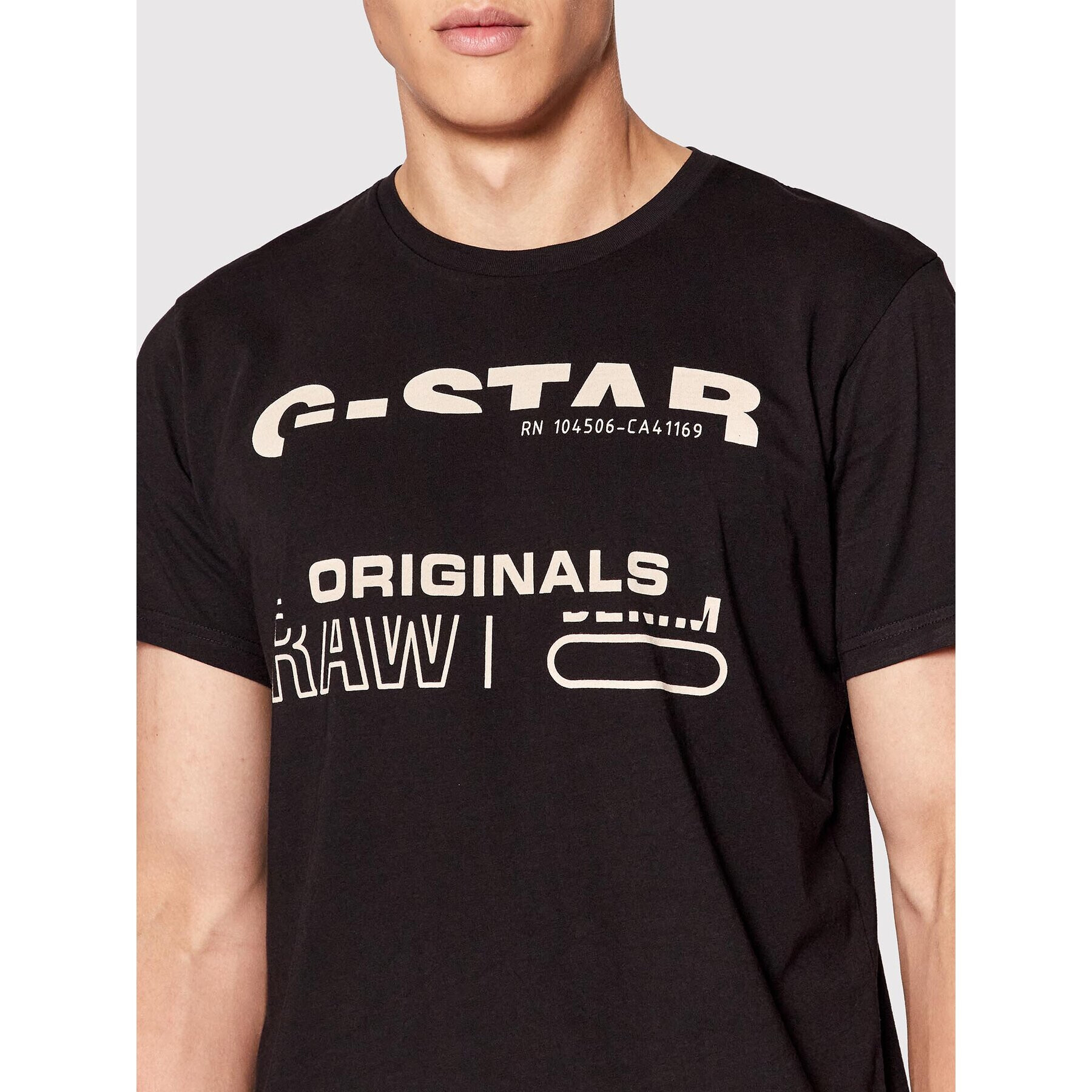 G-Star Raw T-Shirt Originals D21664-C506-6484 Černá Regular Fit - Pepit.cz