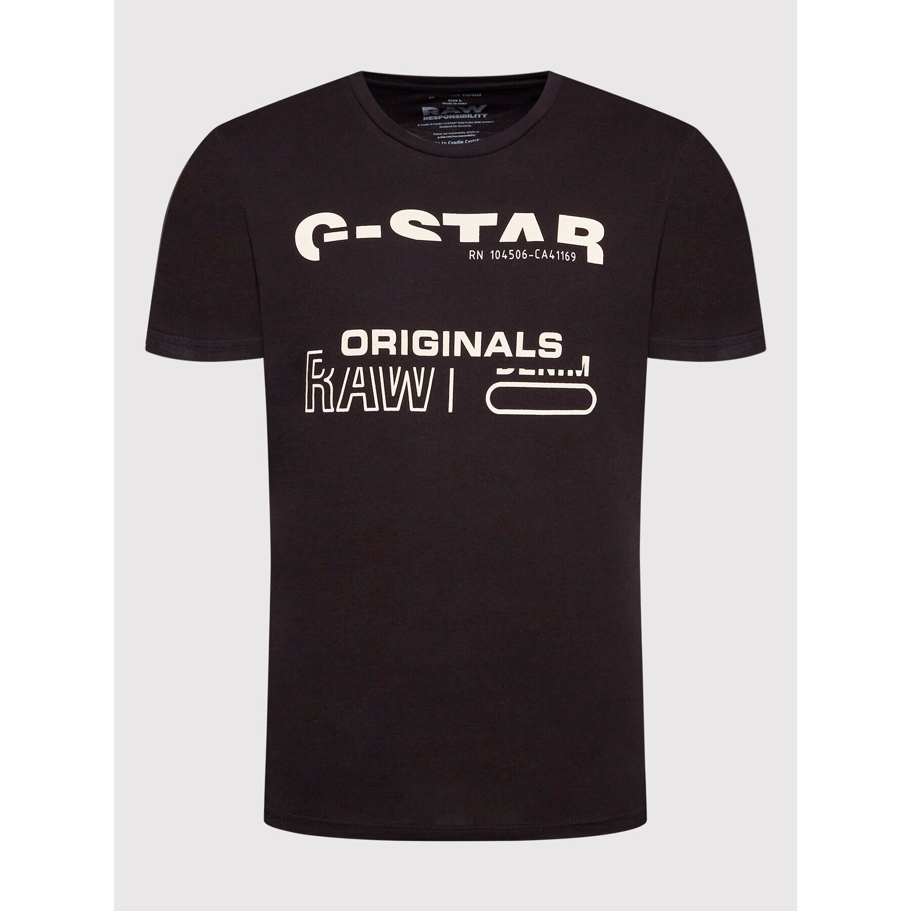 G-Star Raw T-Shirt Originals D21664-C506-6484 Černá Regular Fit - Pepit.cz