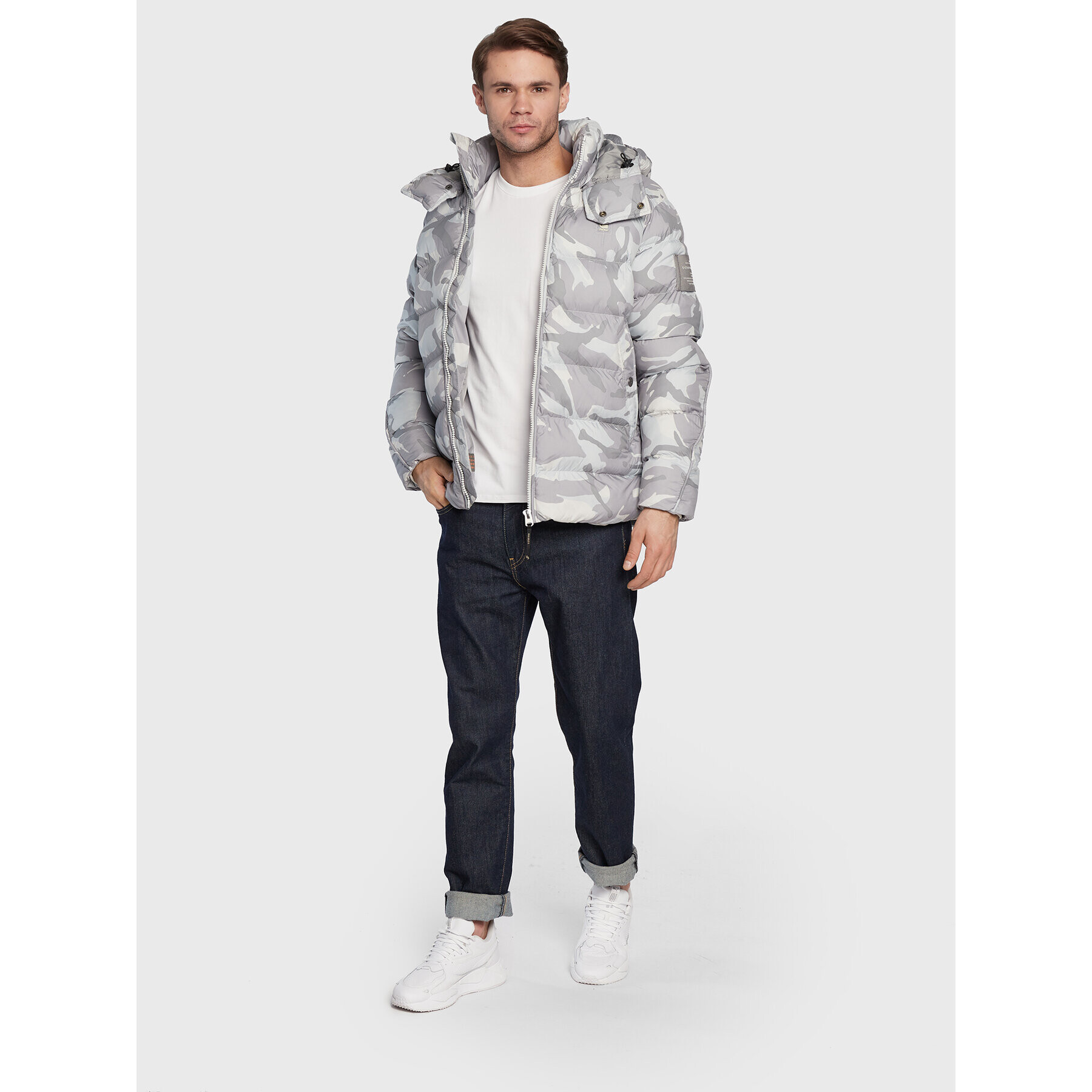 G-Star Raw Vatovaná bunda G-Whistler D20100-C441-D436 Šedá Regular Fit - Pepit.cz