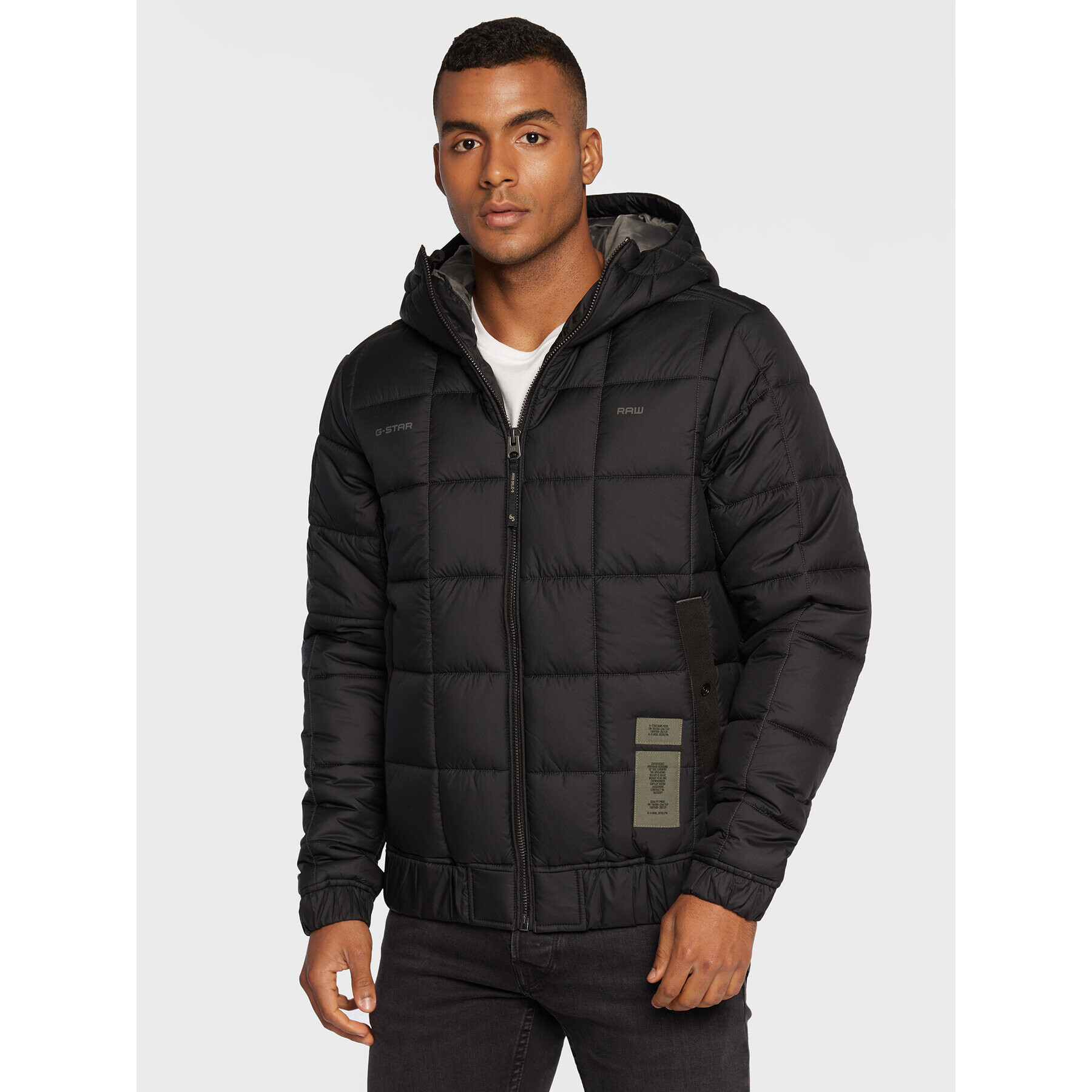 G-Star Raw Vatovaná bunda Meefic D22716-B958-6484 Černá Regular Fit - Pepit.cz