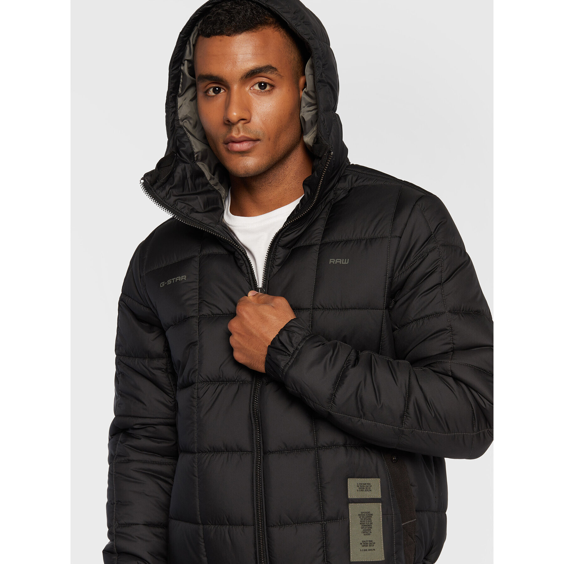 G-Star Raw Vatovaná bunda Meefic D22716-B958-6484 Černá Regular Fit - Pepit.cz