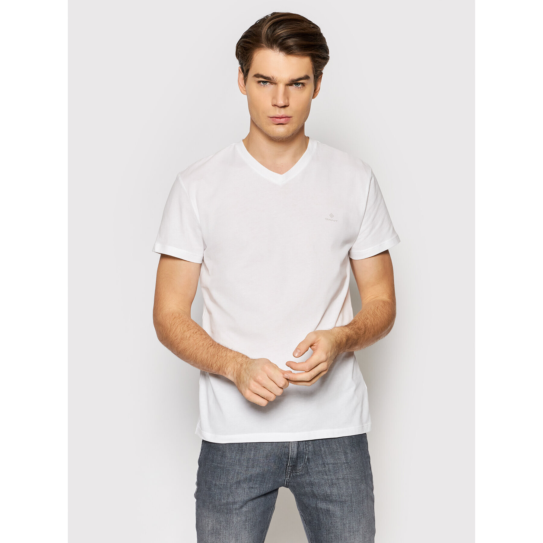 Gant 2-dílná sada T-shirts Essentials 901002118 Bílá Regular Fit - Pepit.cz