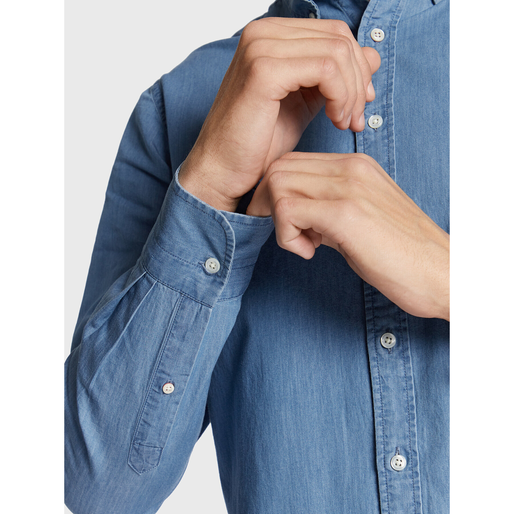 Gant džínová košile Indigo 3040522 Modrá Slim Fit - Pepit.cz