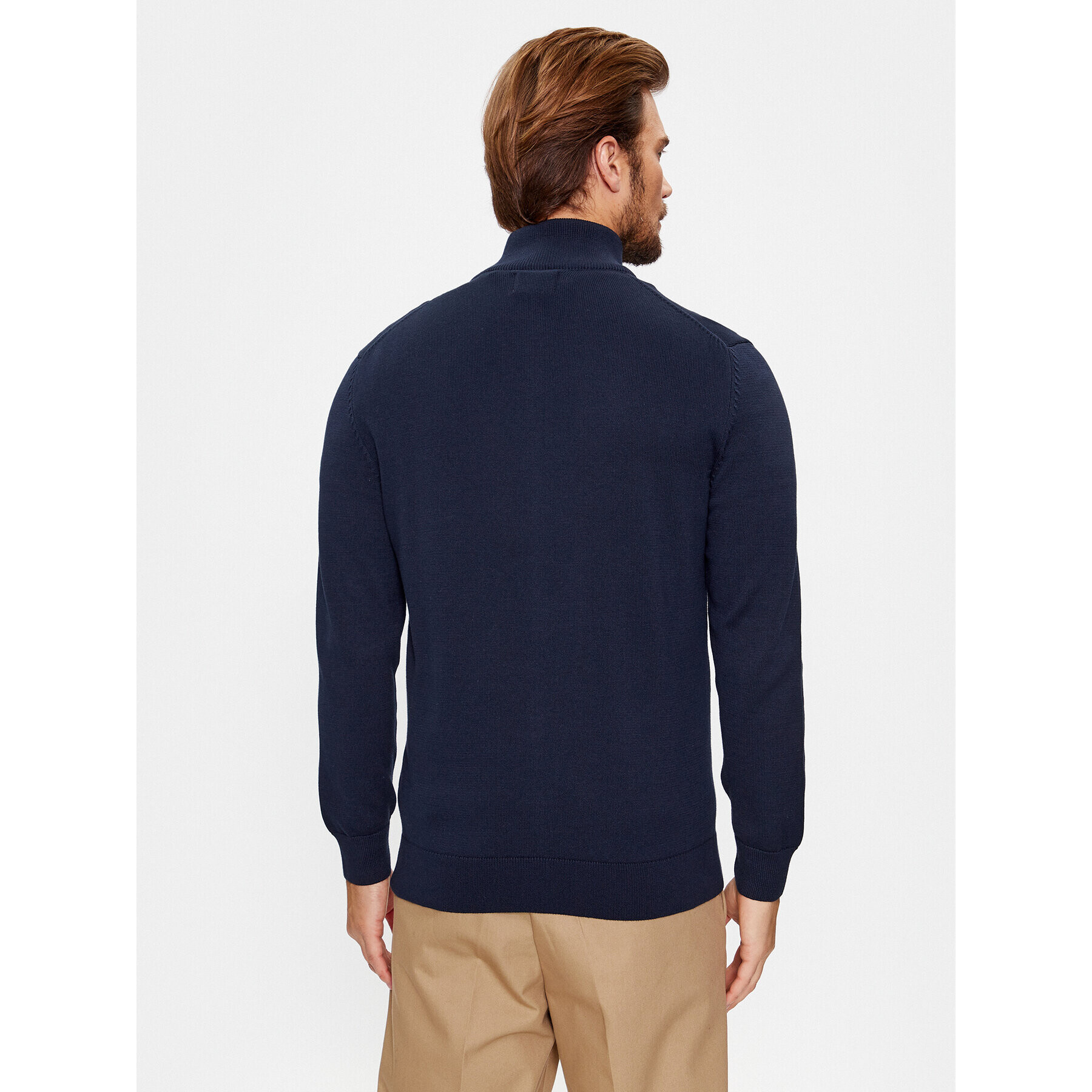 Gant Kardigan Casual Cotton Zip 8030164 Tmavomodrá Regular Fit - Pepit.cz