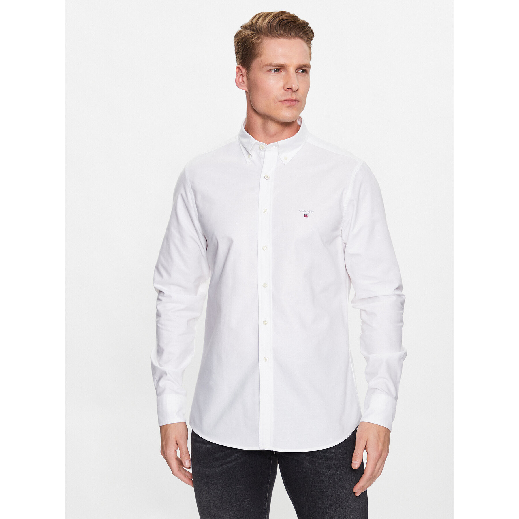 Gant Košile Oxford 3046002 Bílá Slim Fit - Pepit.cz