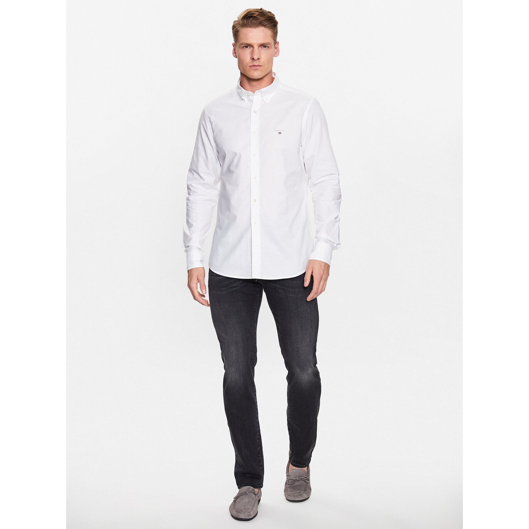 Gant Košile Oxford 3046002 Bílá Slim Fit - Pepit.cz