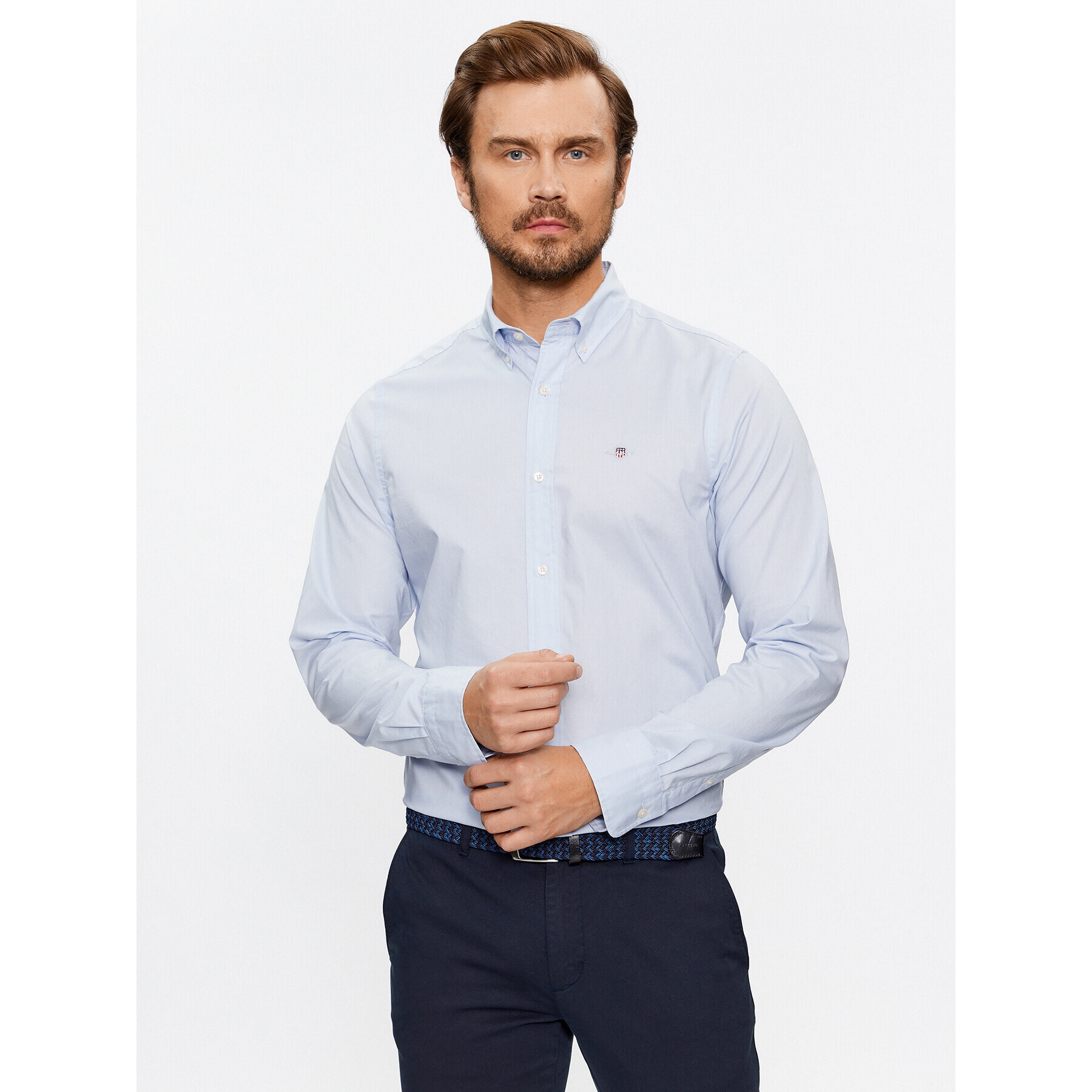 Gant Košile Slim Poplin 3000102 Modrá Regular Fit - Pepit.cz