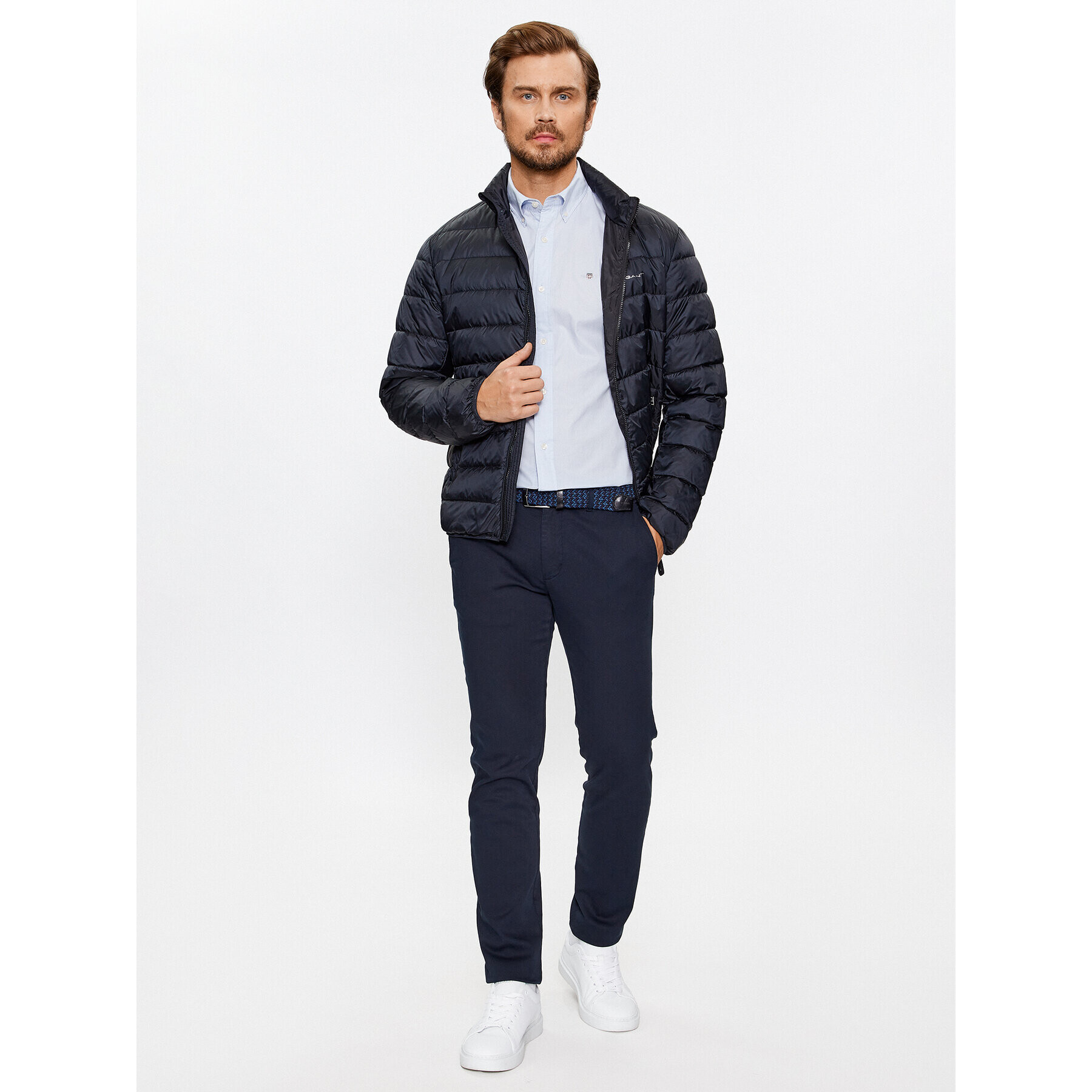 Gant Košile Slim Poplin 3000102 Modrá Regular Fit - Pepit.cz