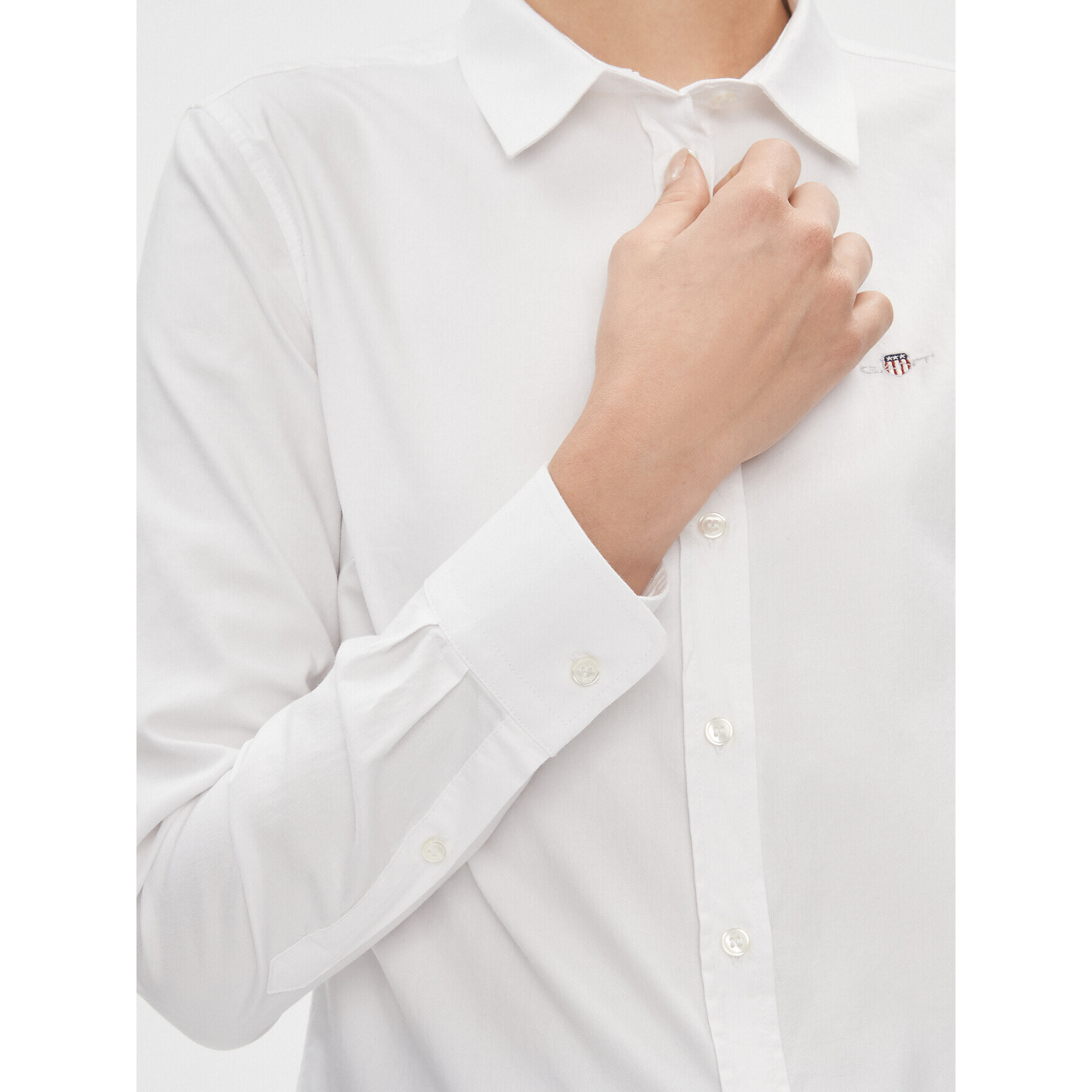 Gant Košile Slim Stretch Oxford 4300141 Bílá Slim Fit - Pepit.cz