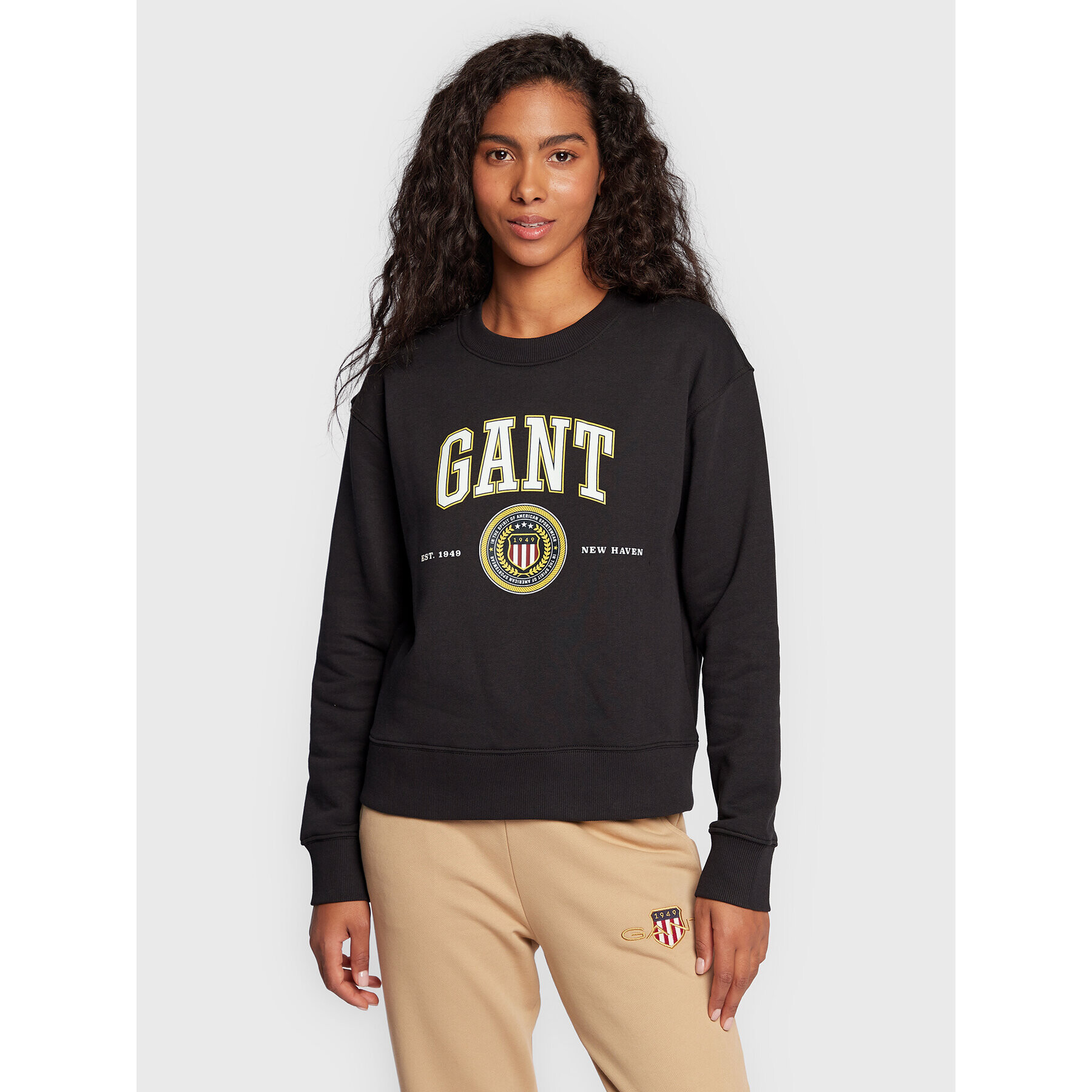 Gant Mikina Crest Shield 4203666 Černá Regular Fit - Pepit.cz