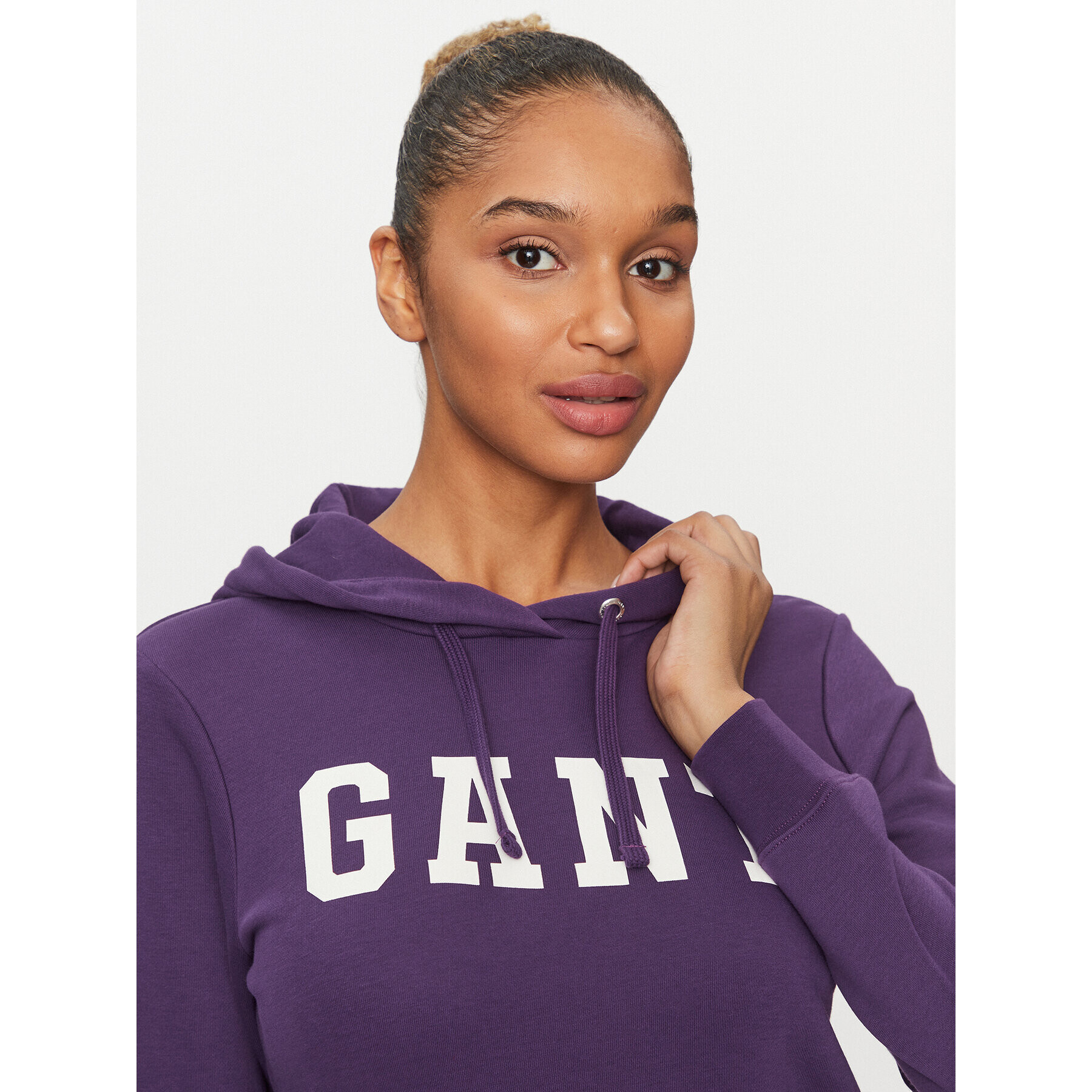 Gant Mikina Reg Graphic Hoodie 4200742 Fialová Regular Fit - Pepit.cz