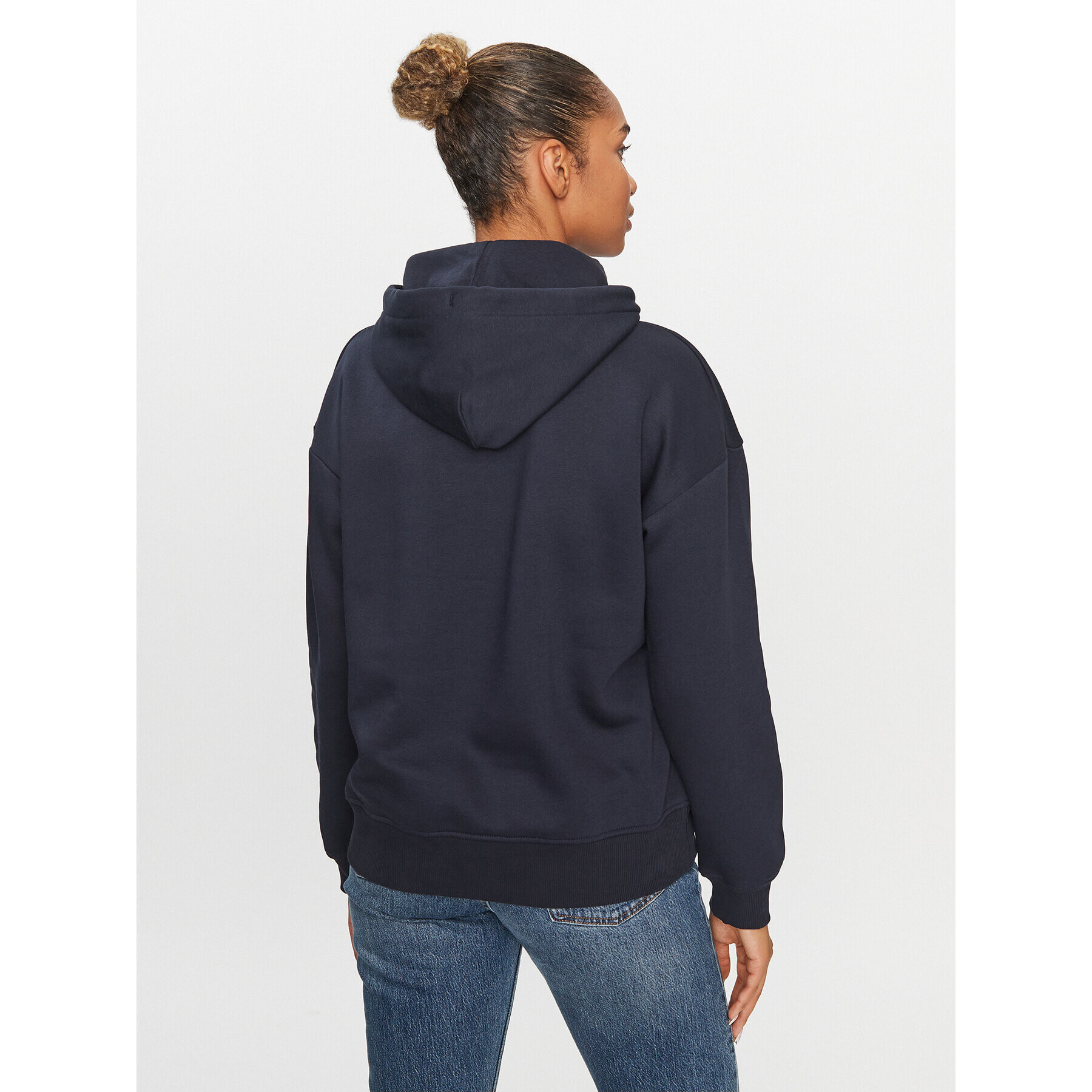 Gant Mikina Rel Logo Hoodie 4200726 Tmavomodrá Relaxed Fit - Pepit.cz