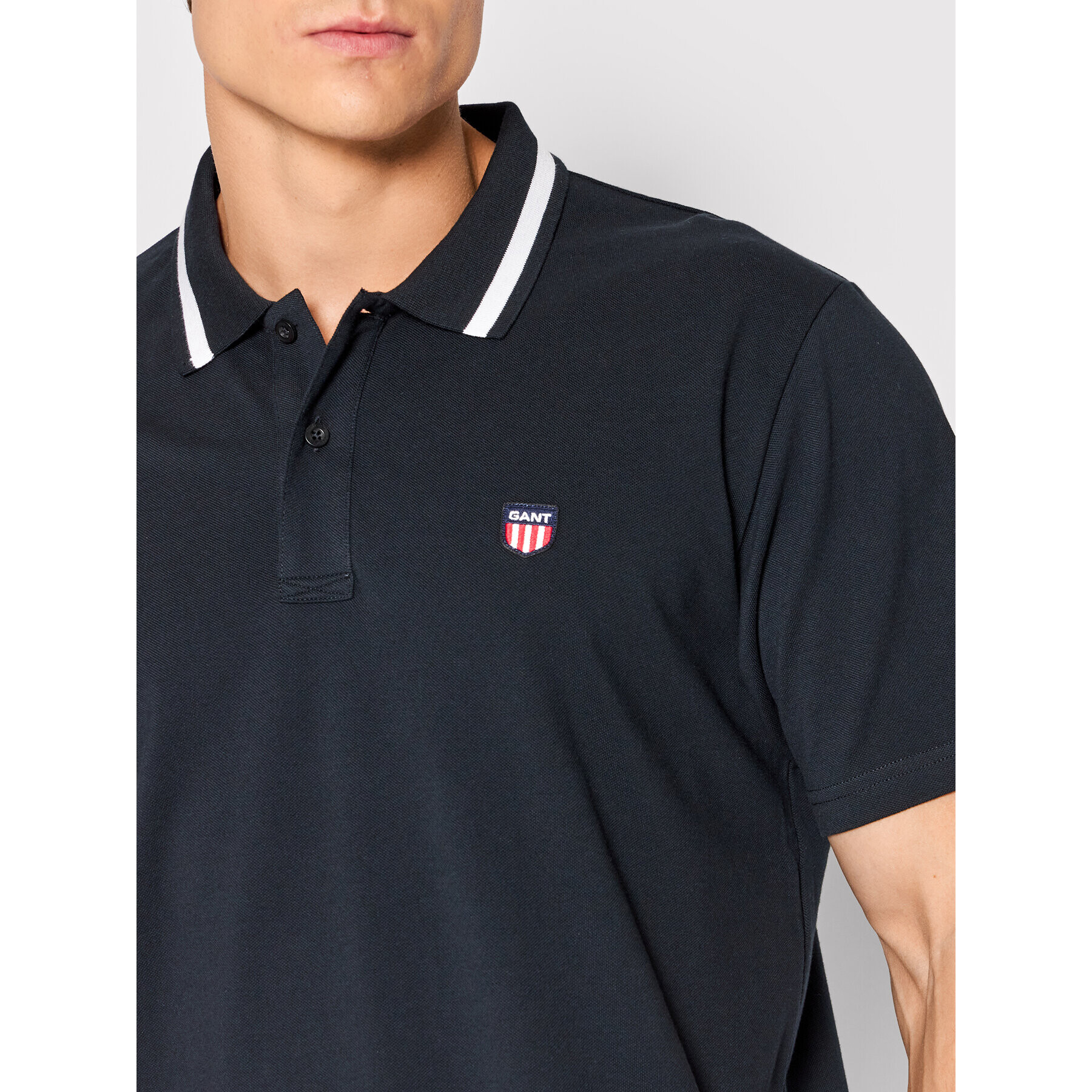 Gant Polokošile D1 Retro Shield 2002015 Černá Regular Fit - Pepit.cz