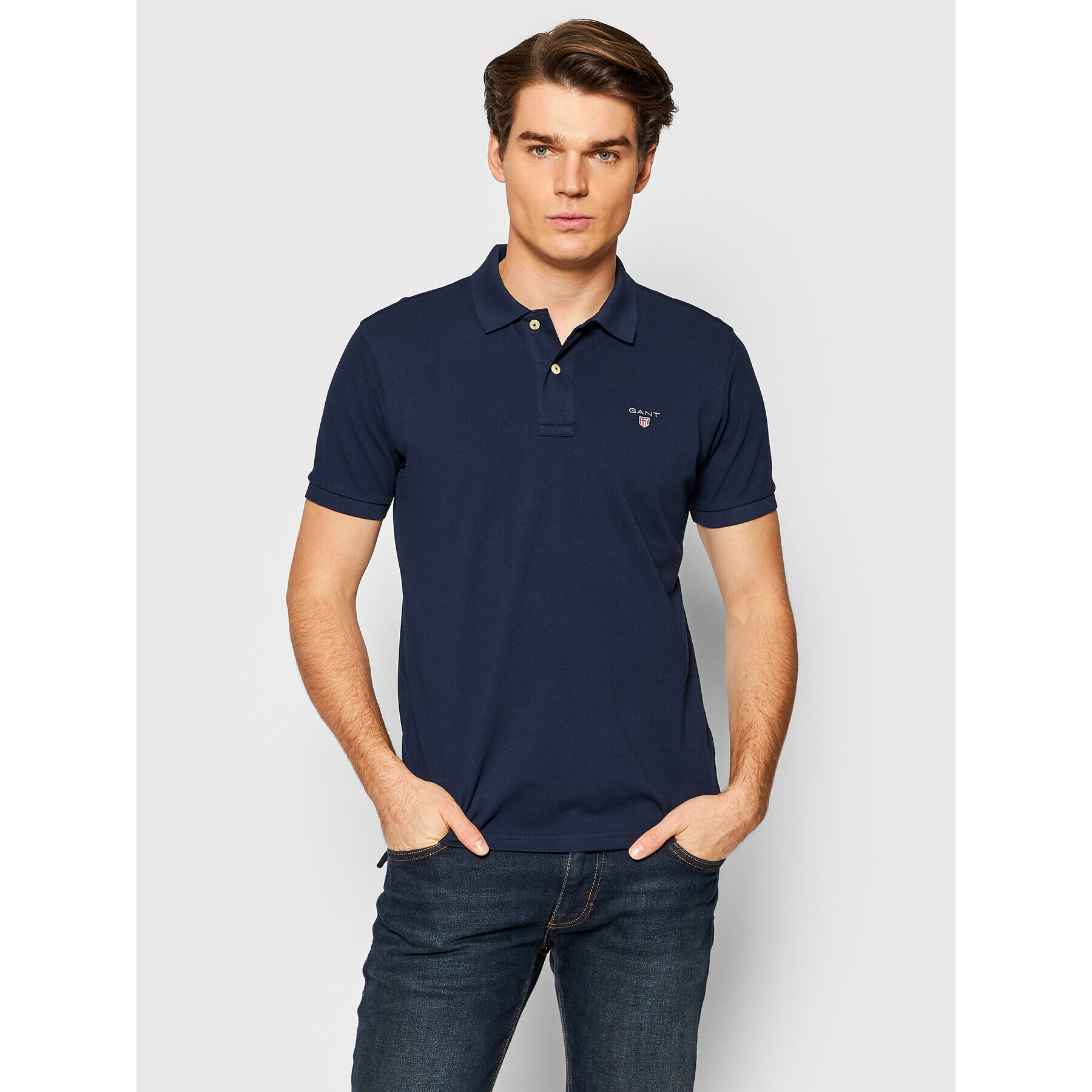 Gant Polokošile Original Pique 2201 Tmavomodrá Regular Fit - Pepit.cz