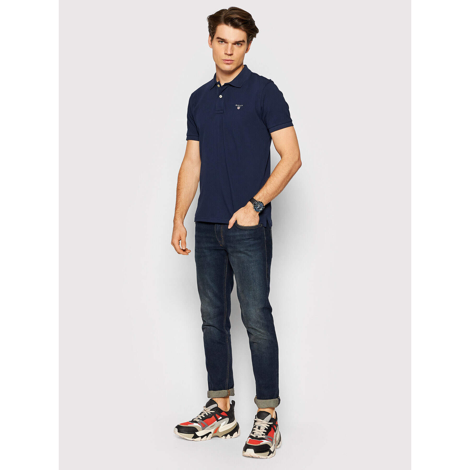 Gant Polokošile Original Pique 2201 Tmavomodrá Regular Fit - Pepit.cz