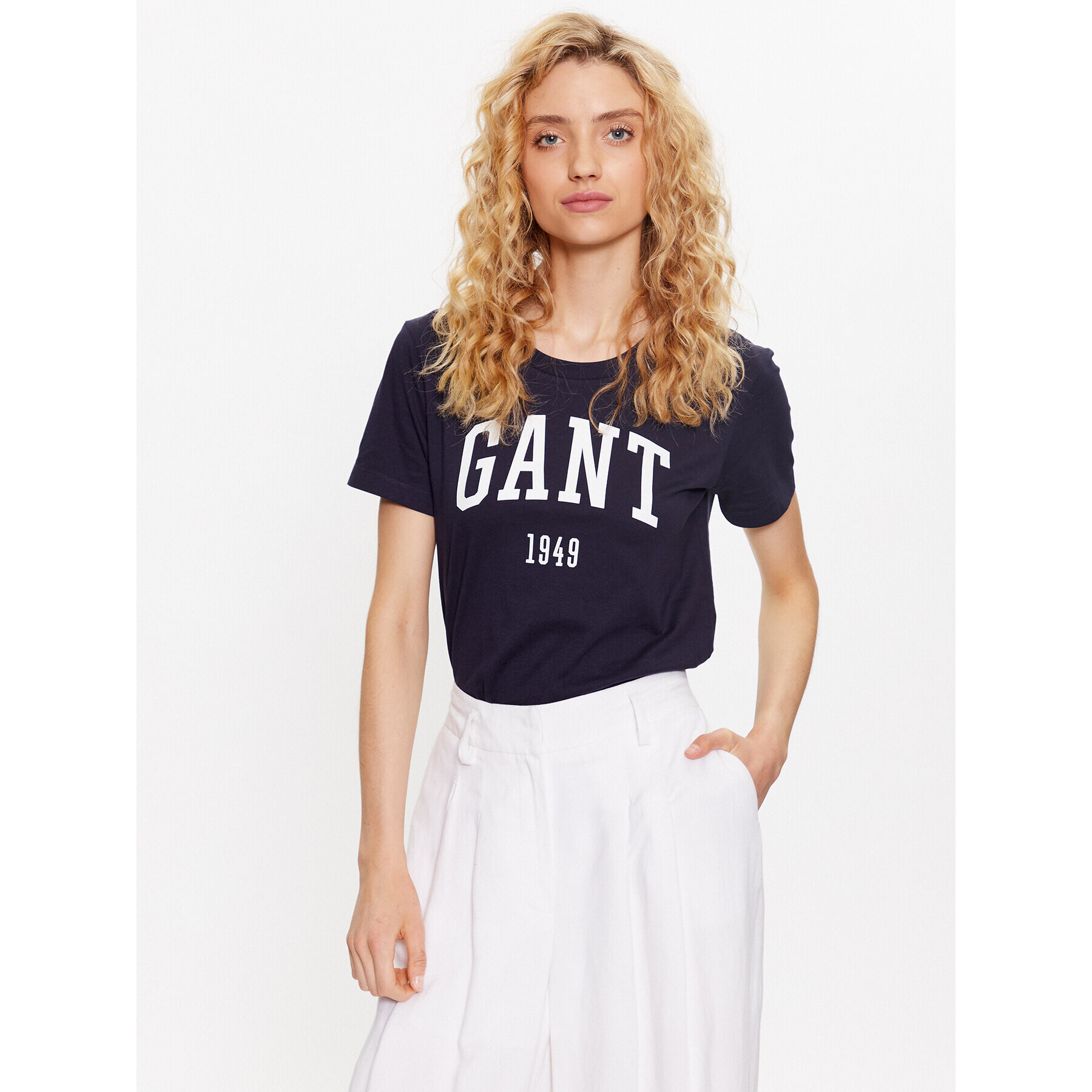 Gant T-Shirt Logo 4200670 Tmavomodrá Regular Fit - Pepit.cz