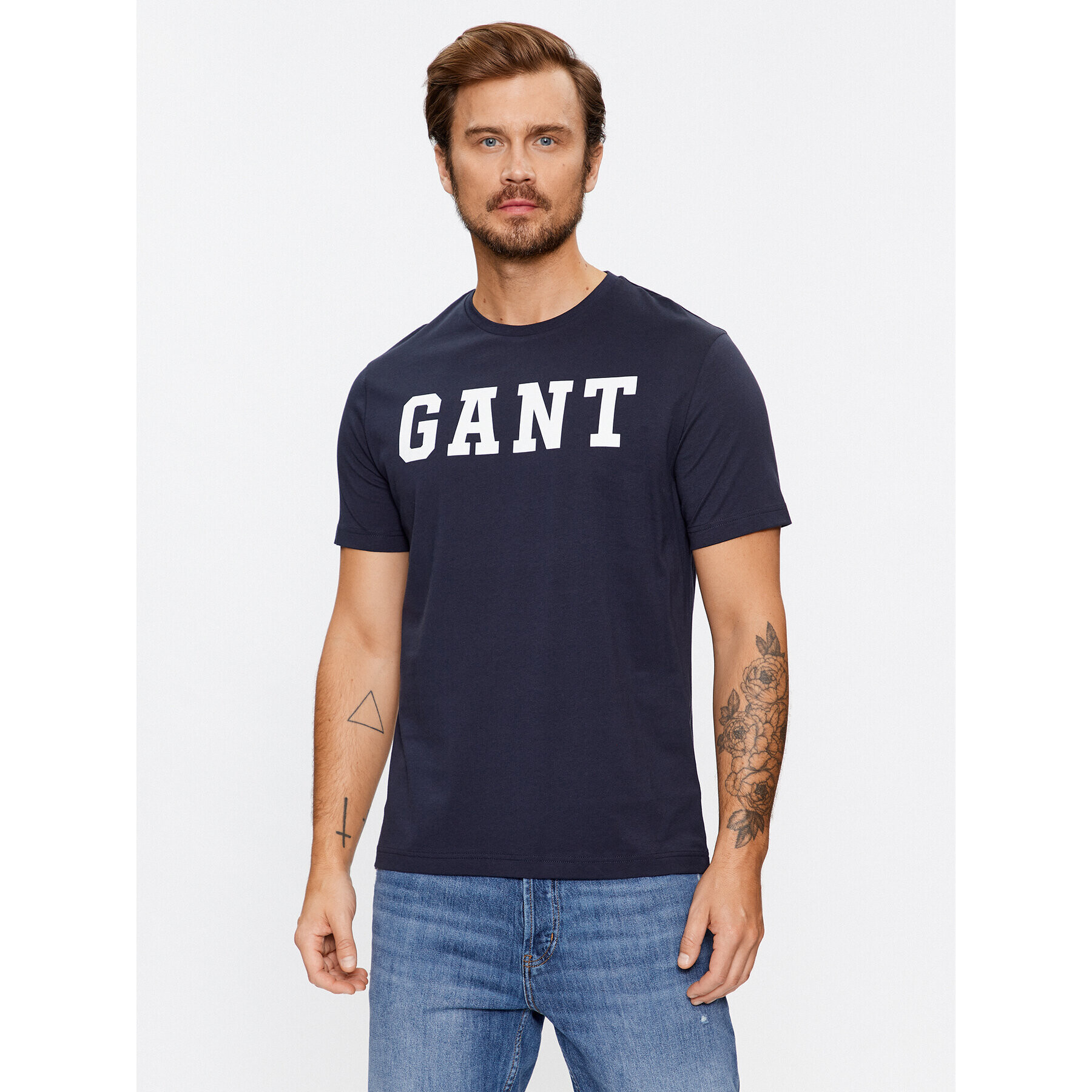 Gant T-Shirt Md. Ss 2003213 Tmavomodrá Regular Fit - Pepit.cz