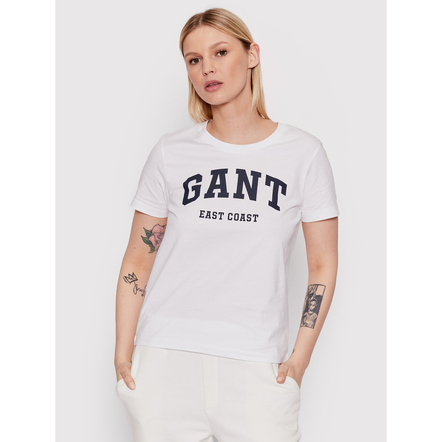 Gant T-Shirt Md Ss 4200233 Bílá Regular Fit - Pepit.cz