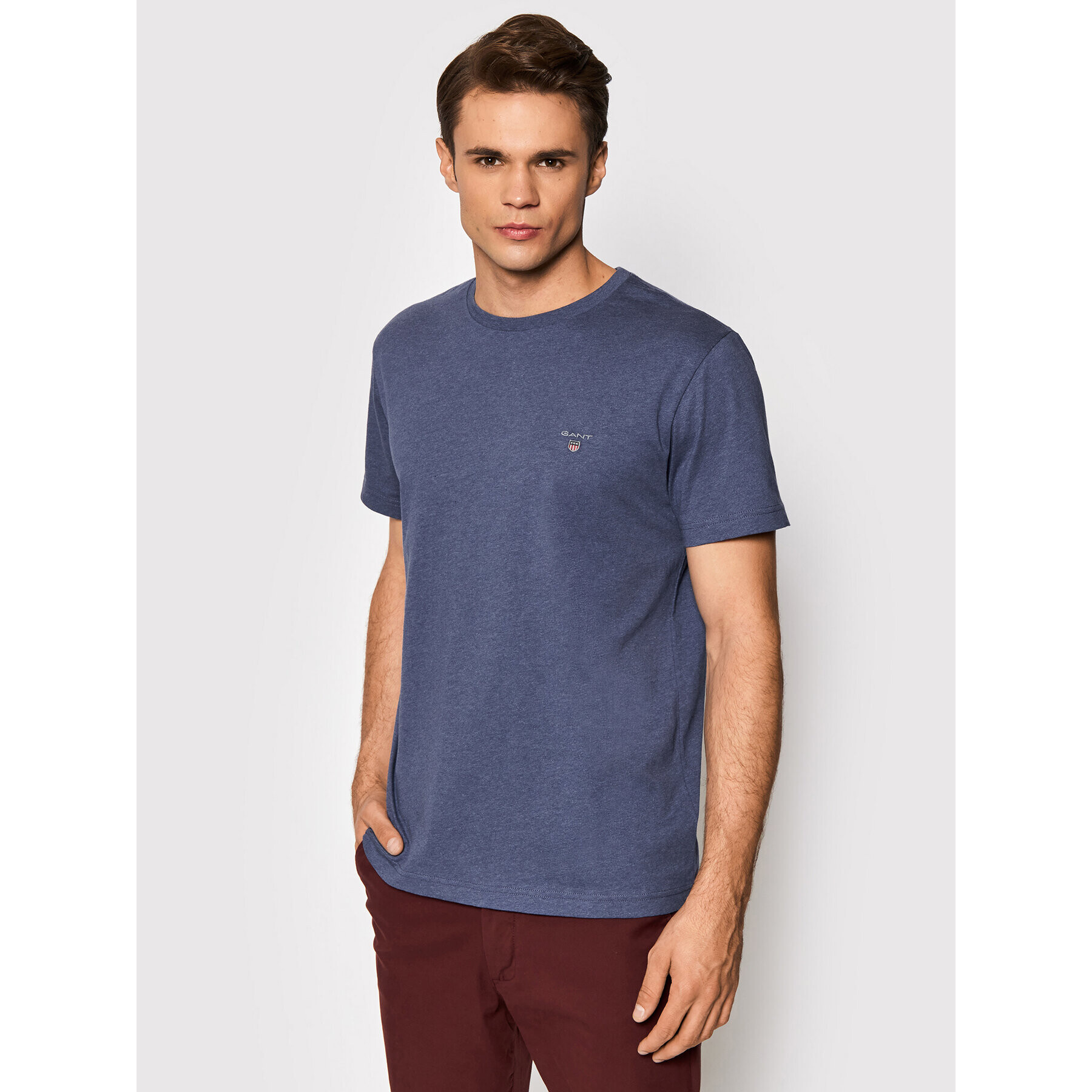 Gant T-Shirt Original 234100 Tmavomodrá Regular Fit - Pepit.cz