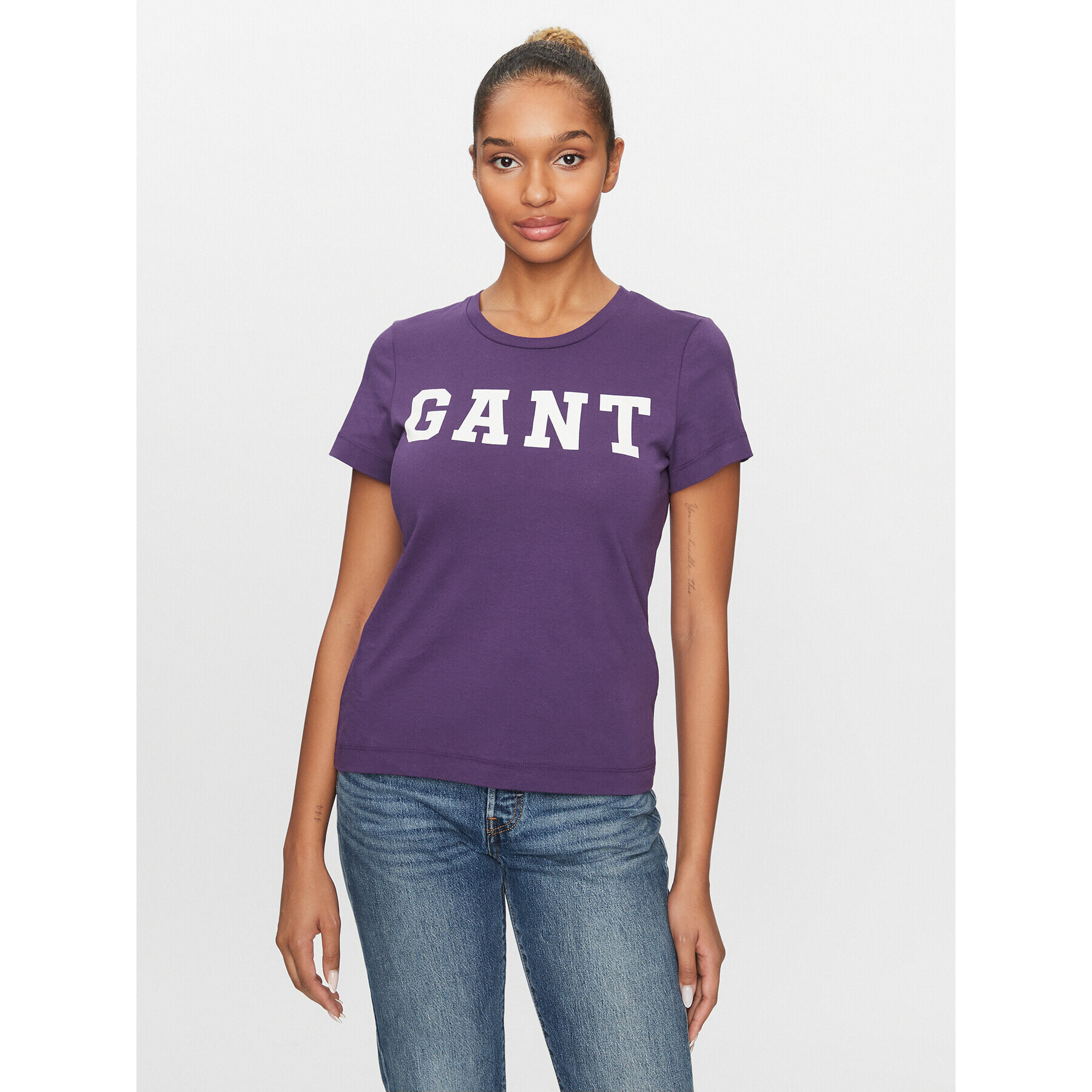 Gant T-Shirt Reg Graphic Ss 4200741 Fialová Regular Fit - Pepit.cz