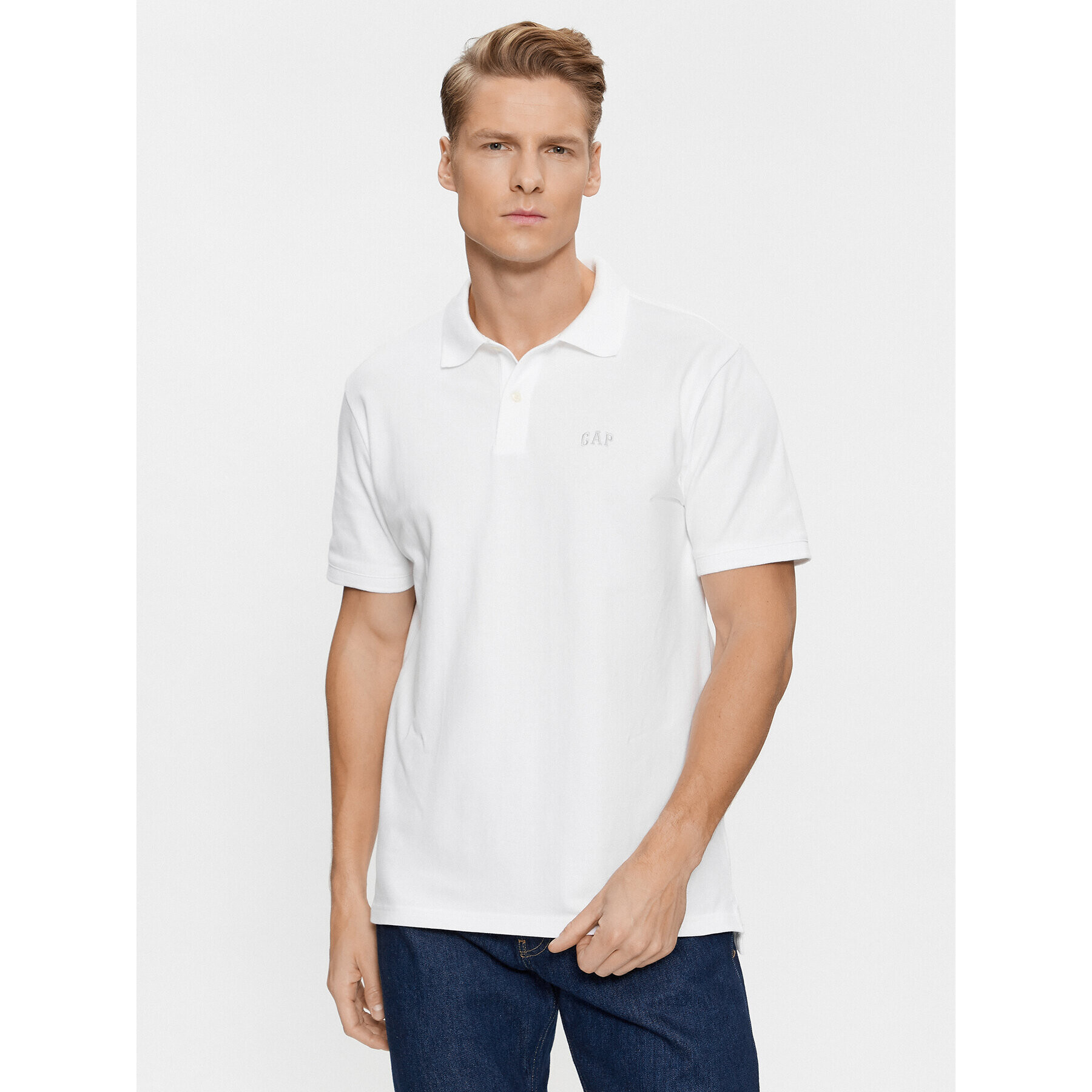 Gap Polokošile 586306-05 Bílá Regular Fit - Pepit.cz