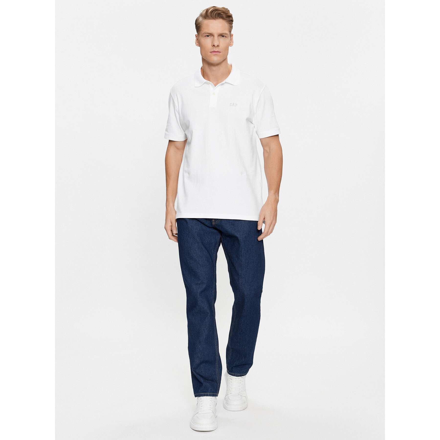 Gap Polokošile 586306-05 Bílá Regular Fit - Pepit.cz