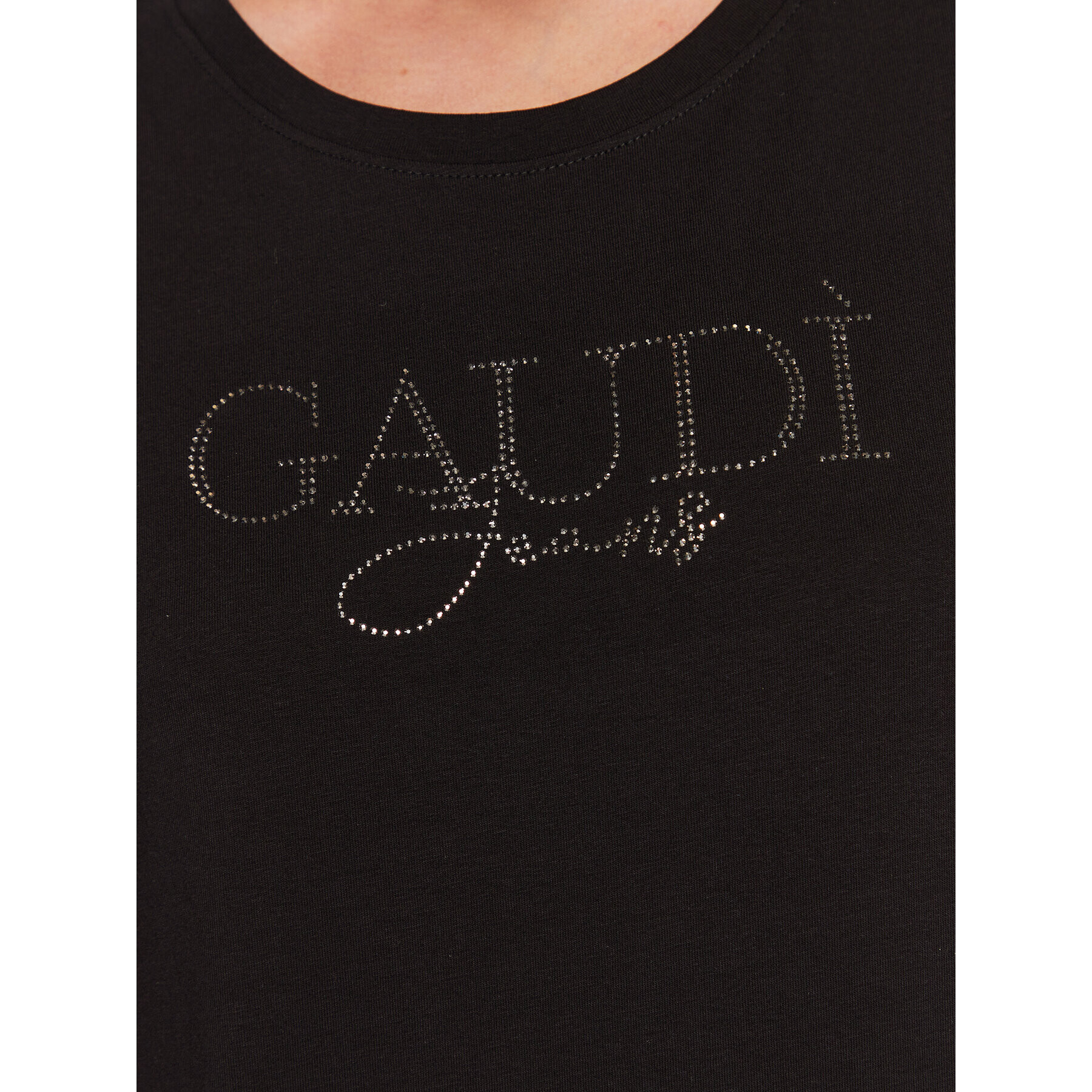 Gaudi Jeans T-Shirt 311BD64053 Černá Regular Fit - Pepit.cz