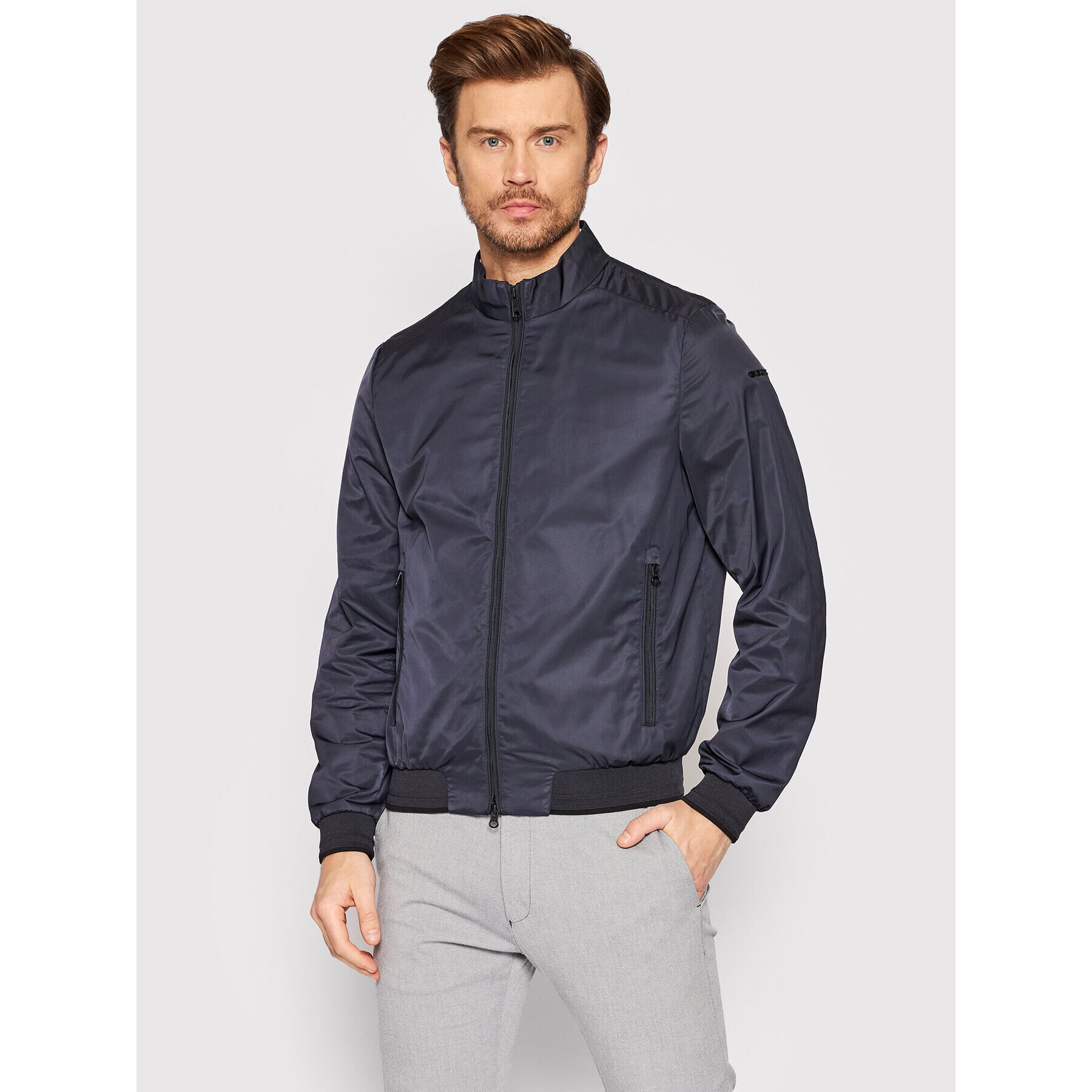 Geox Bunda bomber M2520Q T2600 F1624 Tmavomodrá Regular Fit - Pepit.cz