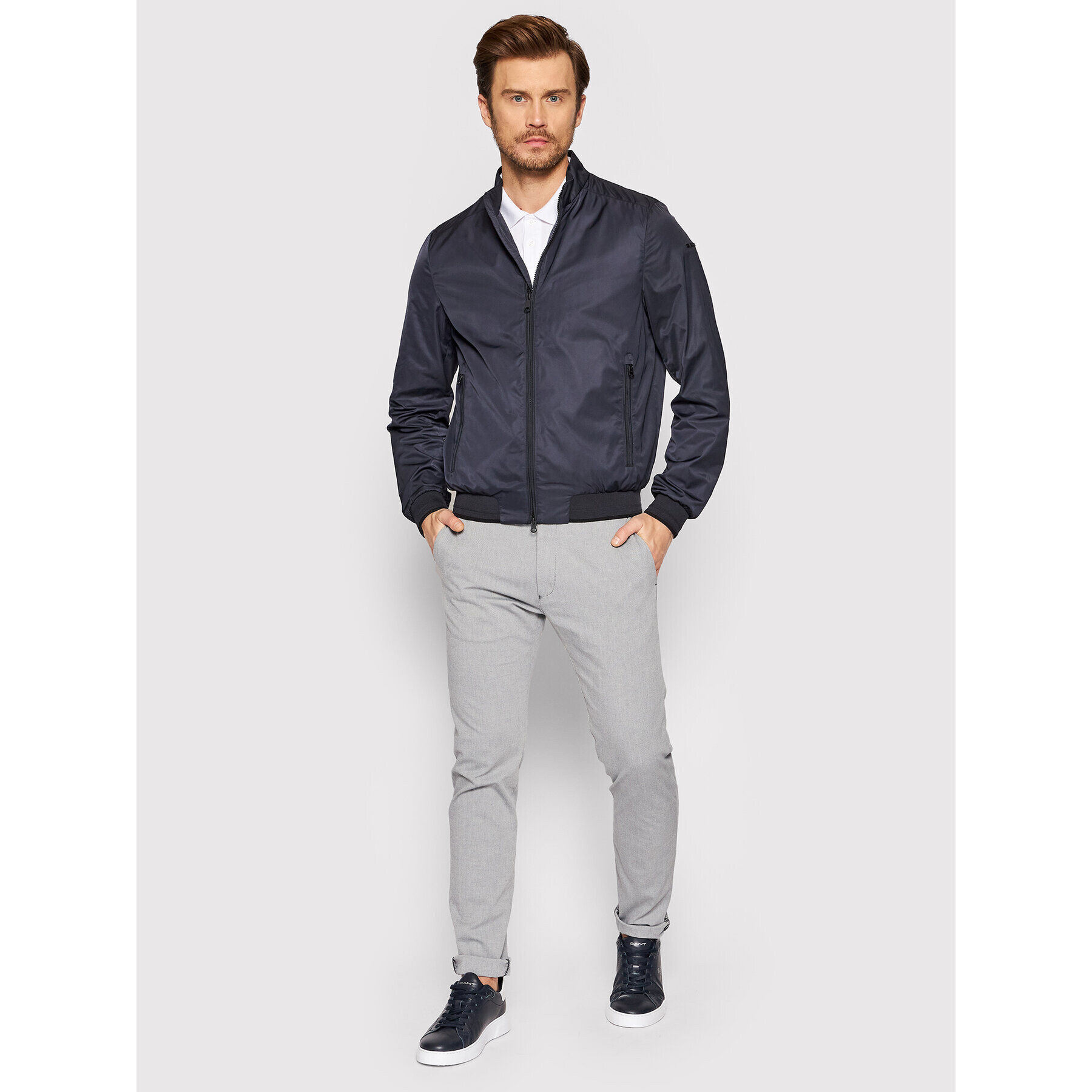 Geox Bunda bomber M2520Q T2600 F1624 Tmavomodrá Regular Fit - Pepit.cz