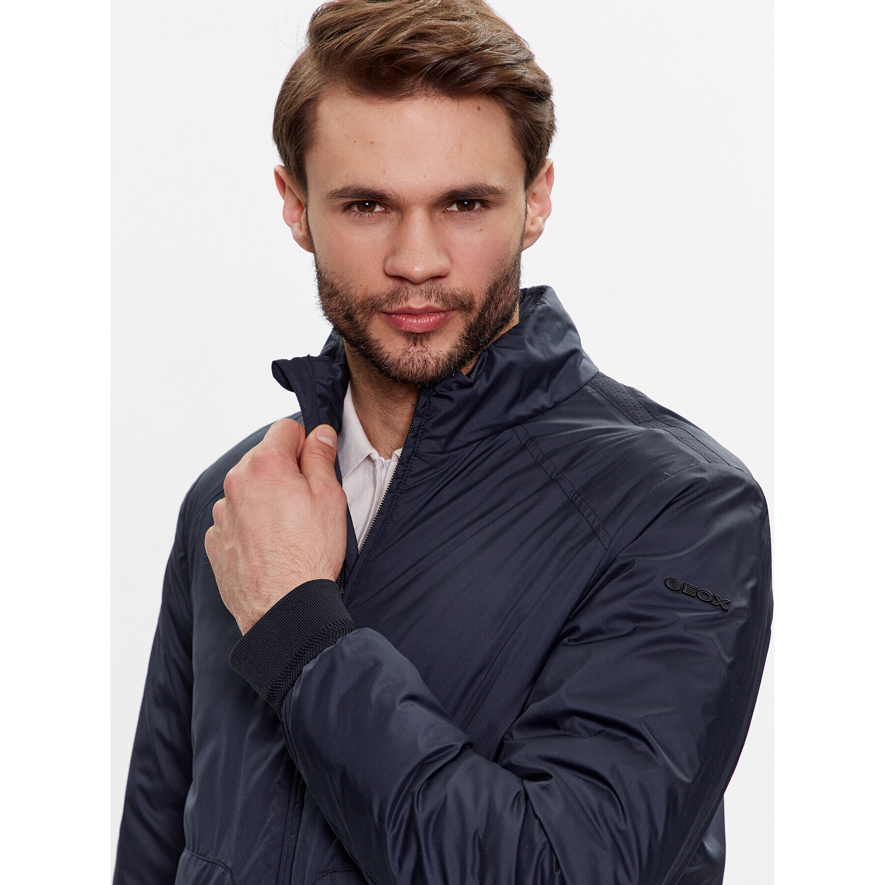 Geox Bunda bomber Spherica M3528Z-T2937 F1624 Modrá Regular Fit - Pepit.cz