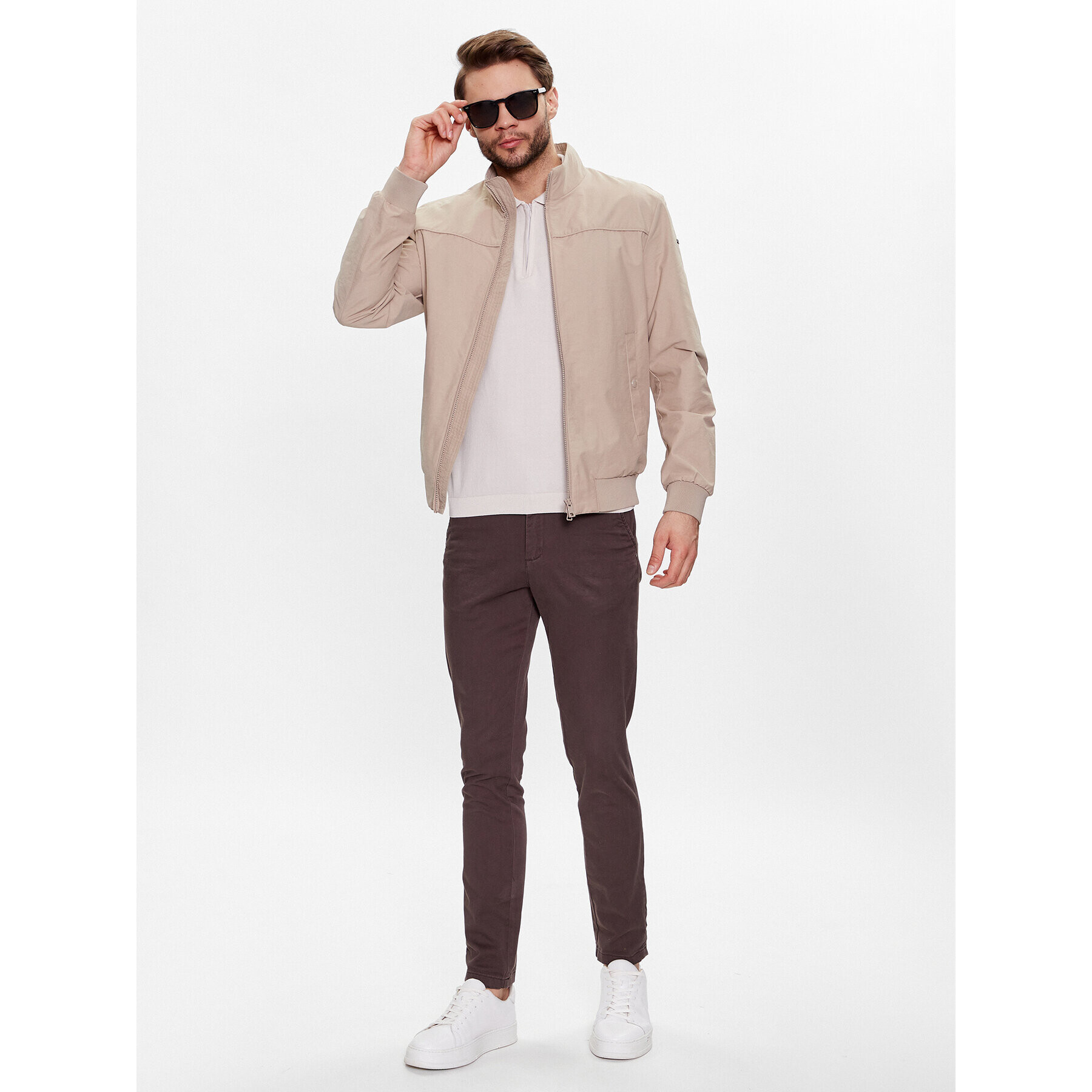 Geox Bunda bomber Vincit M3520D-T2983 F5241 Hnědá Regular Fit - Pepit.cz