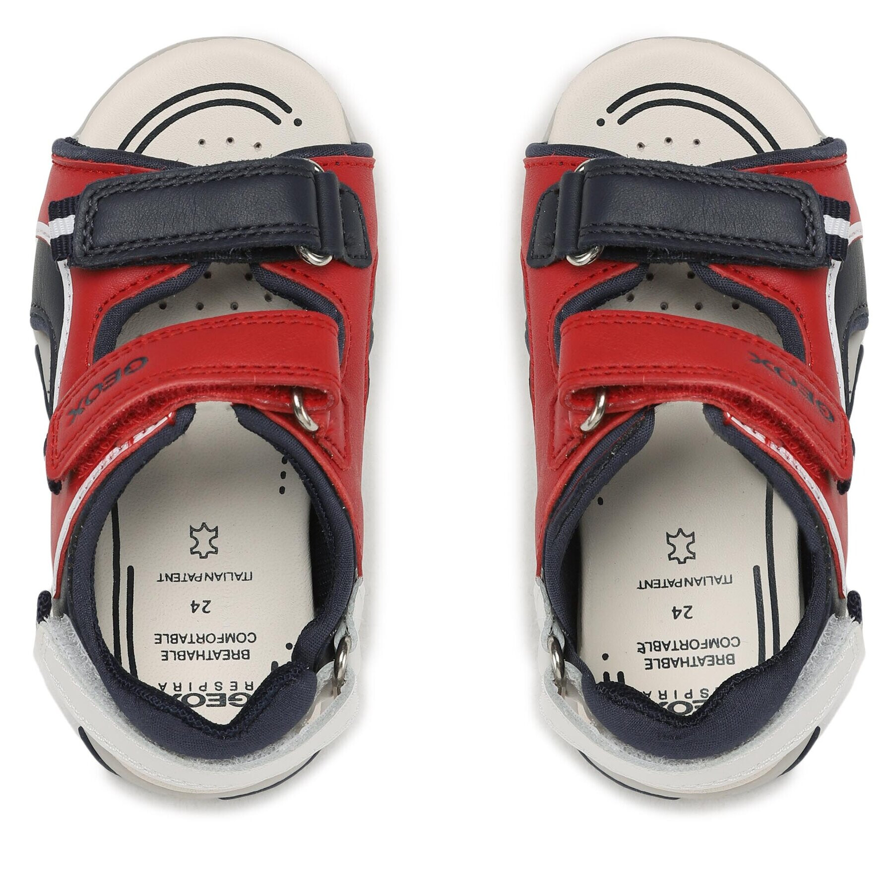 Geox Sandály B Sandal Flaffee Boy B3559A08515C7217 S Červená - Pepit.cz