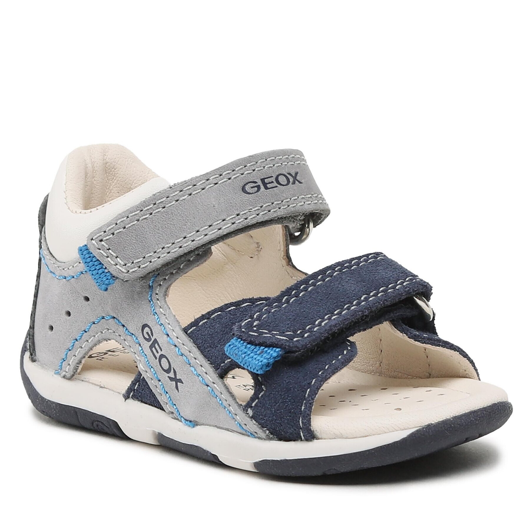 Geox Sandály B Sandal Tapuz Boy B250XA0CL22C0665 Šedá - Pepit.cz