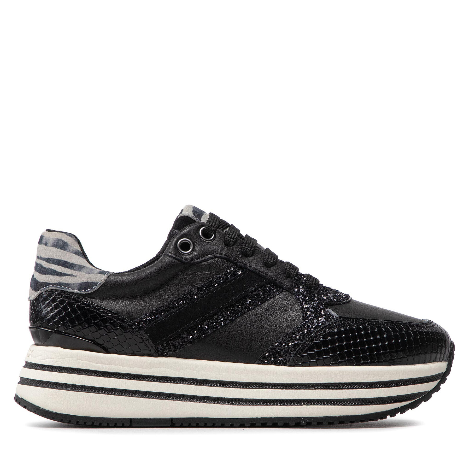 Geox Sneakersy D Kency B D16QHB 08502 C9999 Černá - Pepit.cz