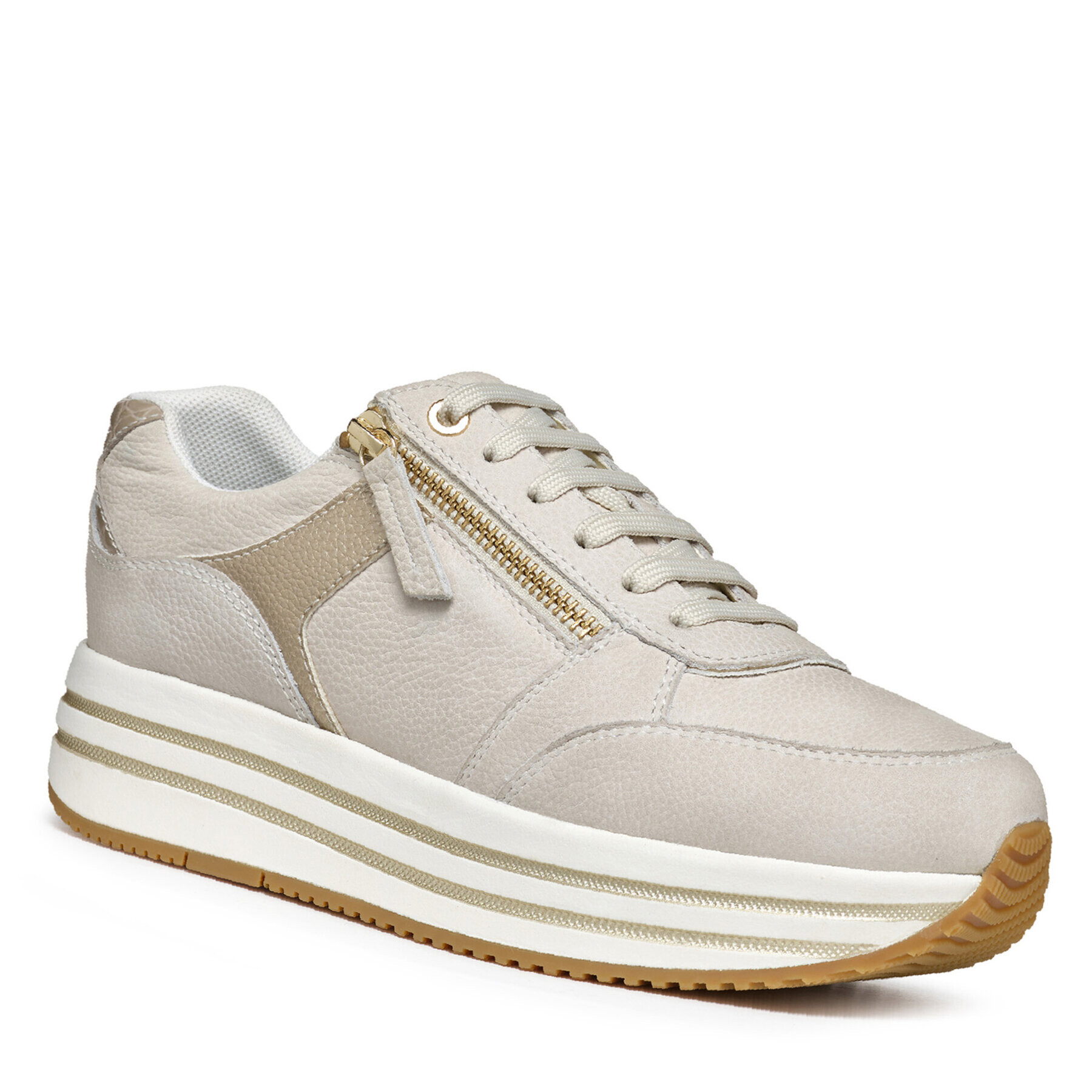 Geox Sneakersy D Kency D36QHA 0767B C1S2L Écru - Pepit.cz