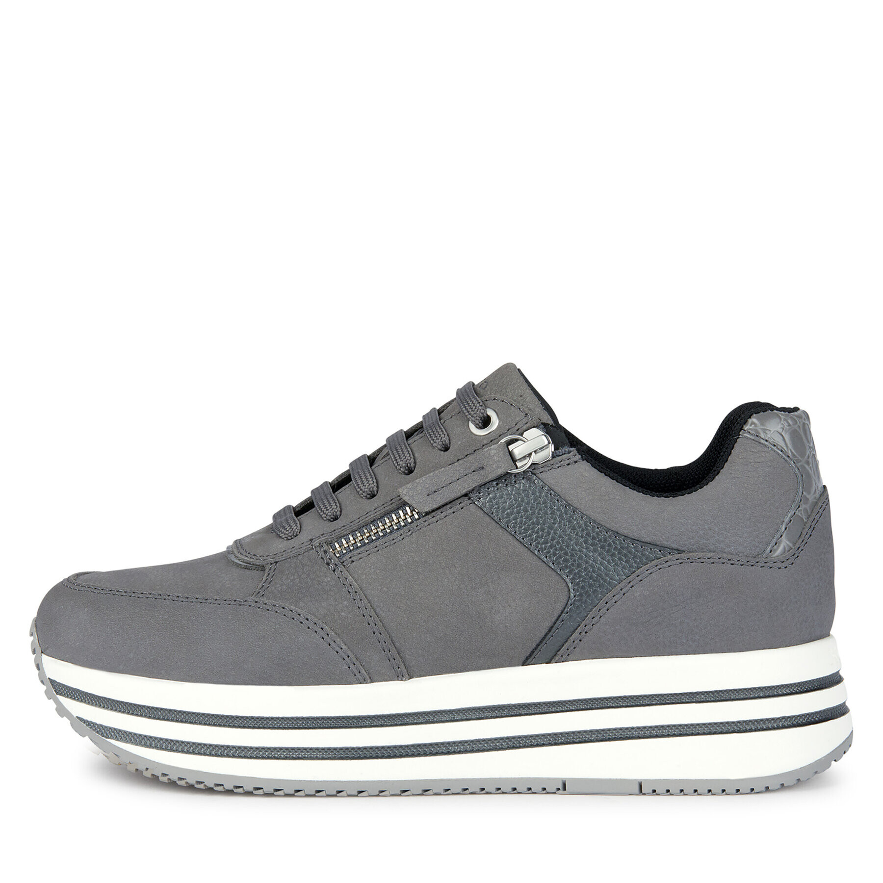 Geox Sneakersy D Kency D36QHA 0767B C9G1G Šedá - Pepit.cz