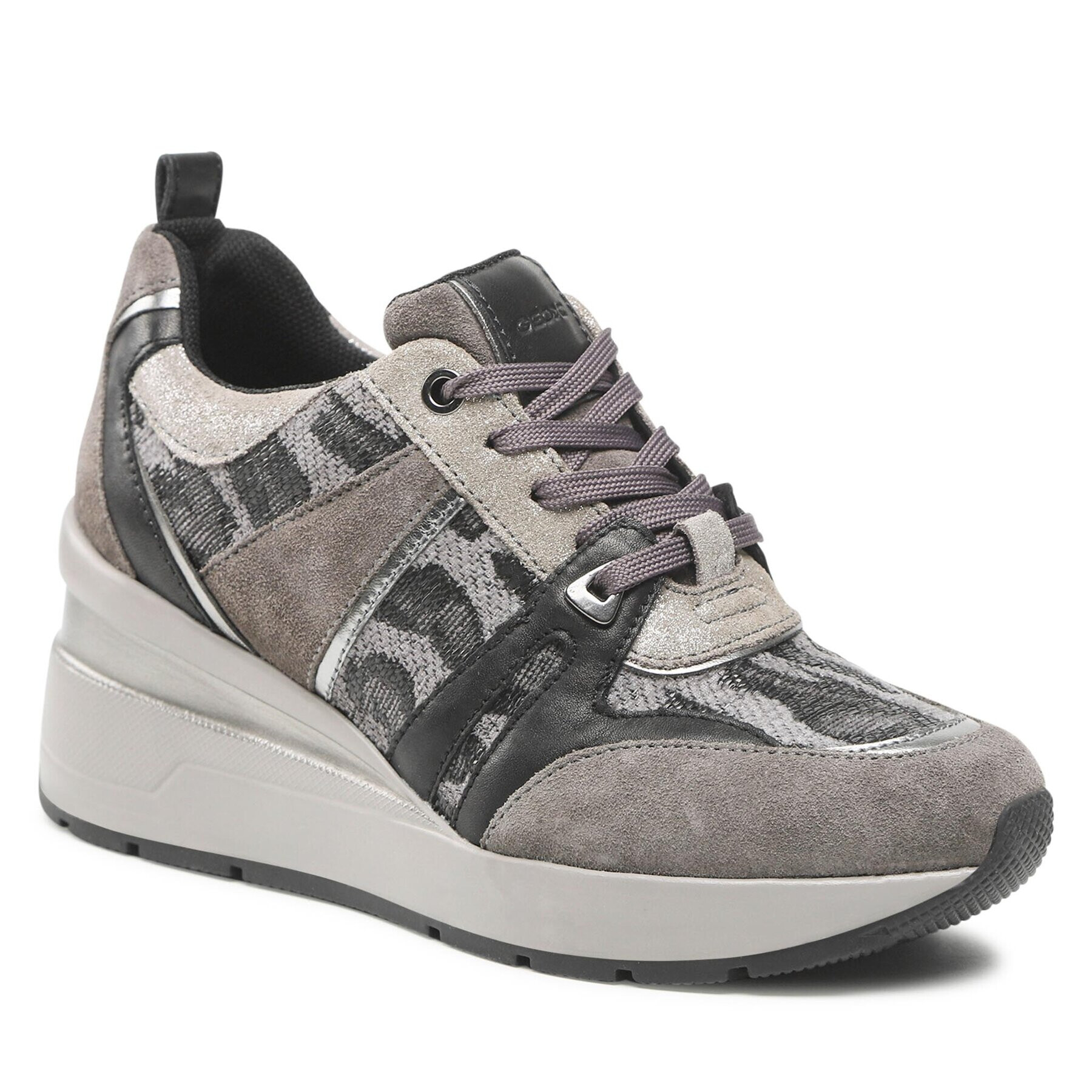 Geox Sneakersy D Zosma B D268LB 0ZI22 C9002 Šedá - Pepit.cz