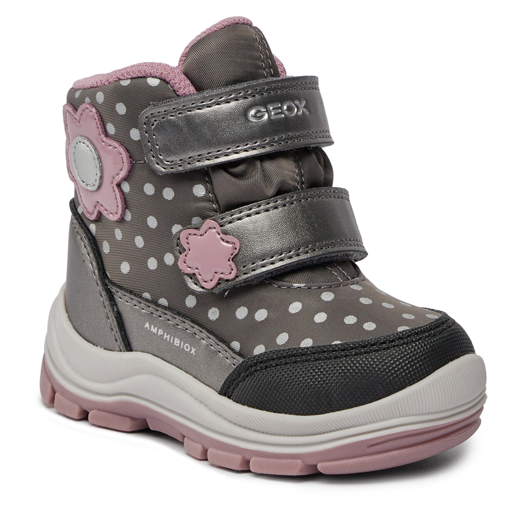 Geox Sněhule B Flanfil Girl B Abx B363WB 0MNNF C0952 M Šedá - Pepit.cz