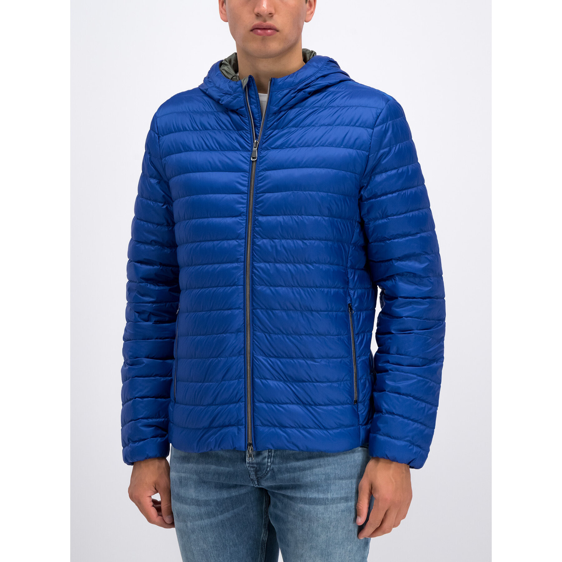 Geox Vatovaná bunda M Warrens Hood Jkt M9225B T2449 F4454 Modrá Regular Fit - Pepit.cz