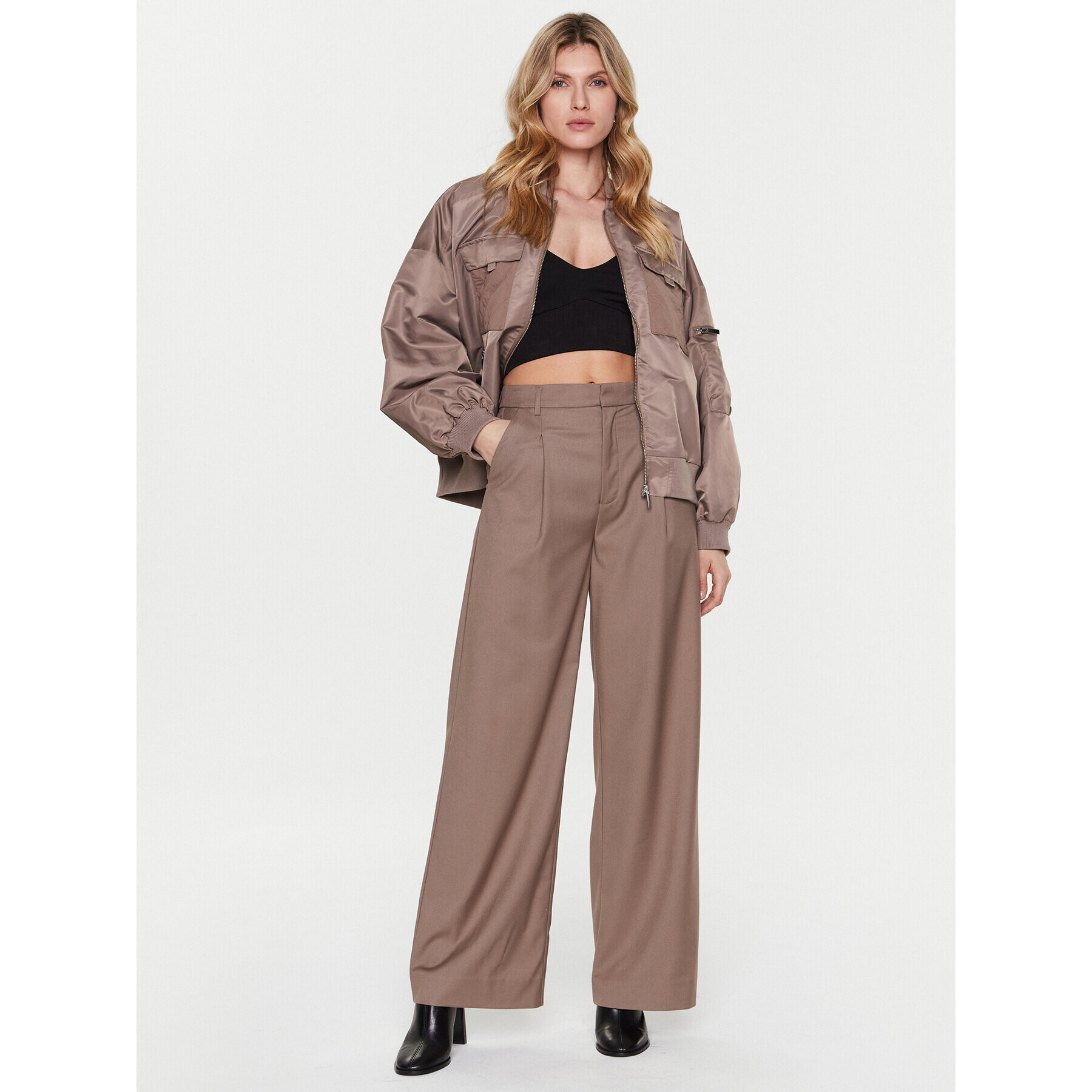 Gestuz Bunda bomber Kopra 10906493 Hnědá Oversize - Pepit.cz