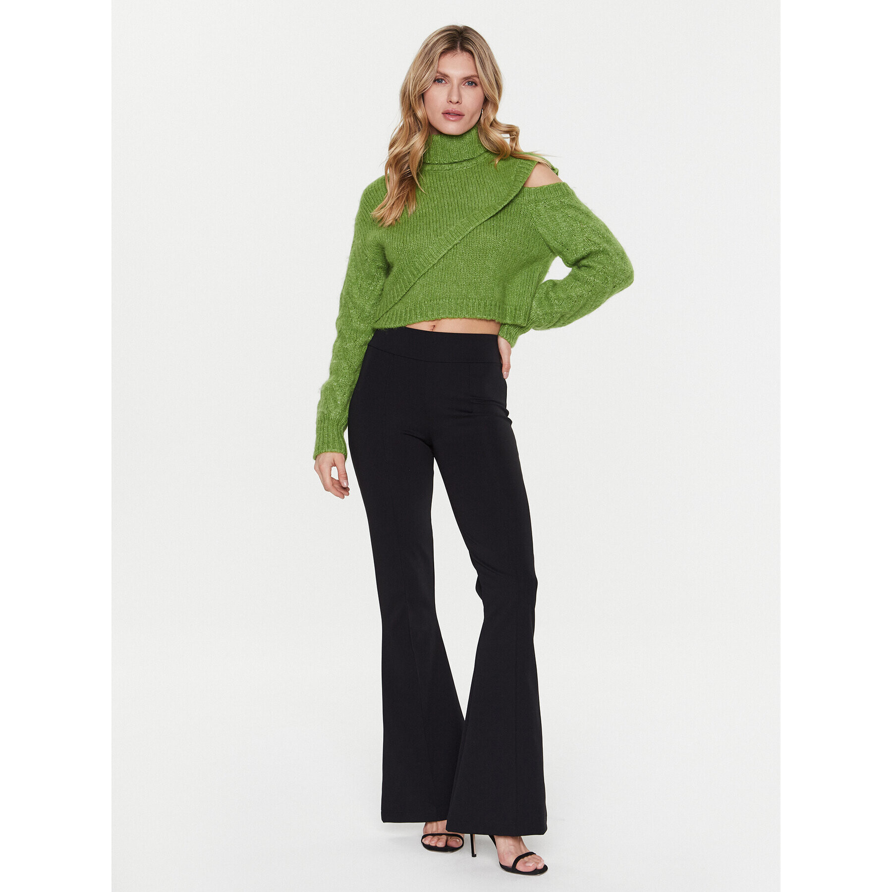 Gestuz Rolák Artiko 10906754 Zelená Cropped Fit - Pepit.cz