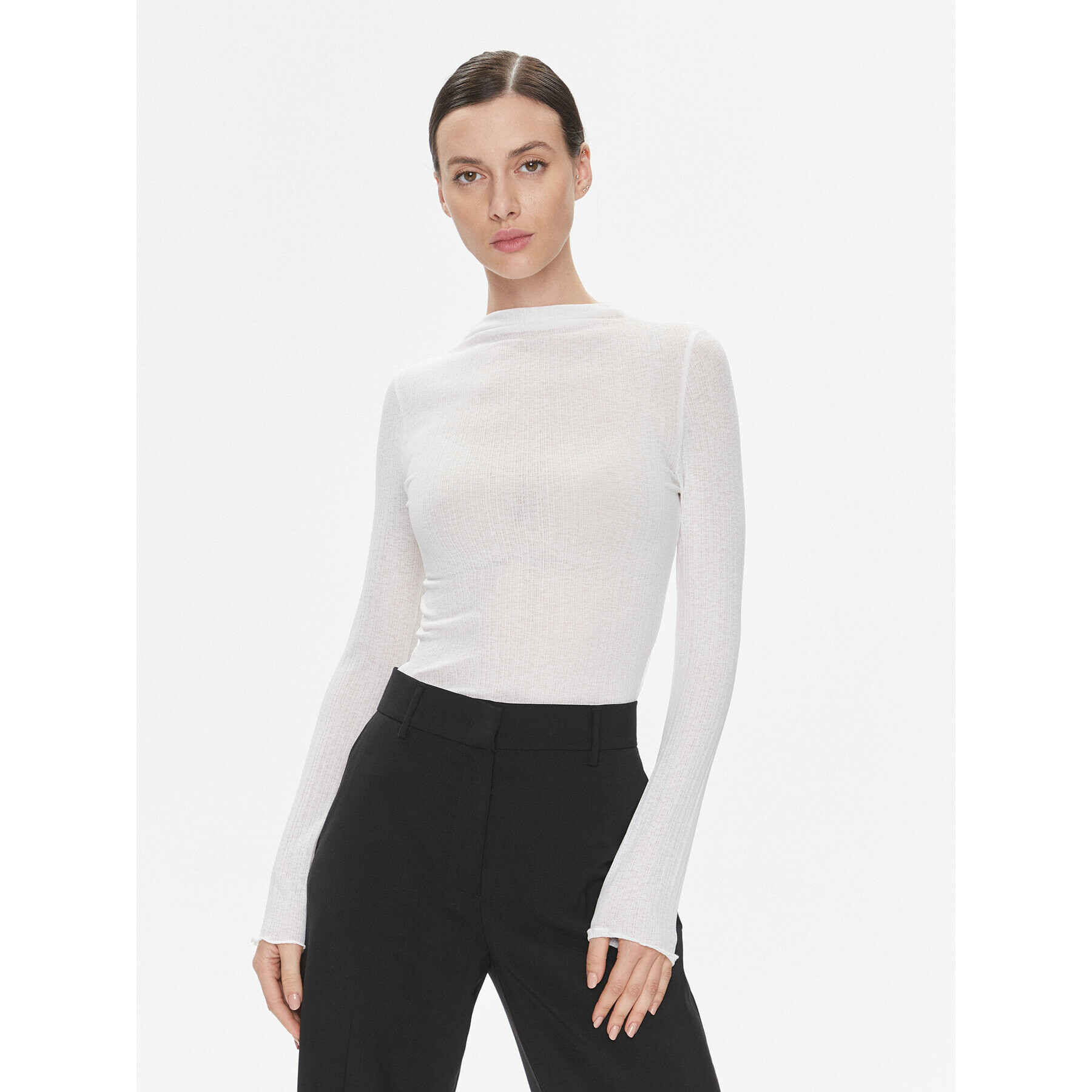 Gina Tricot Halenka 22251 Bílá Slim Fit - Pepit.cz