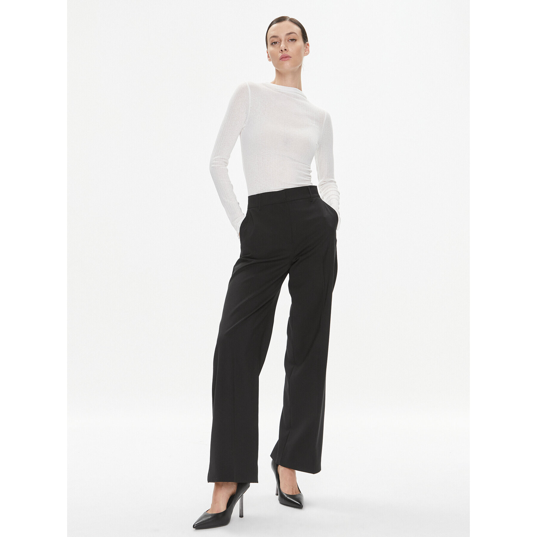 Gina Tricot Halenka 22251 Bílá Slim Fit - Pepit.cz